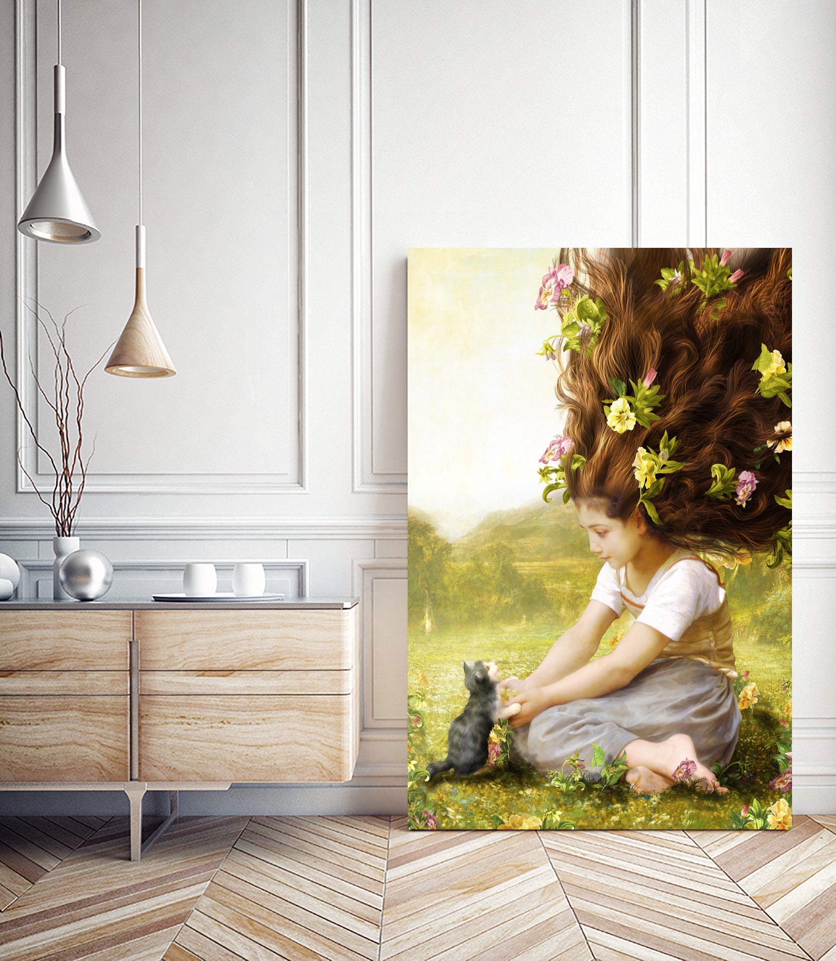 Little Kitty by Diogo Veríssimo on GIANT ART - green photo manipulation