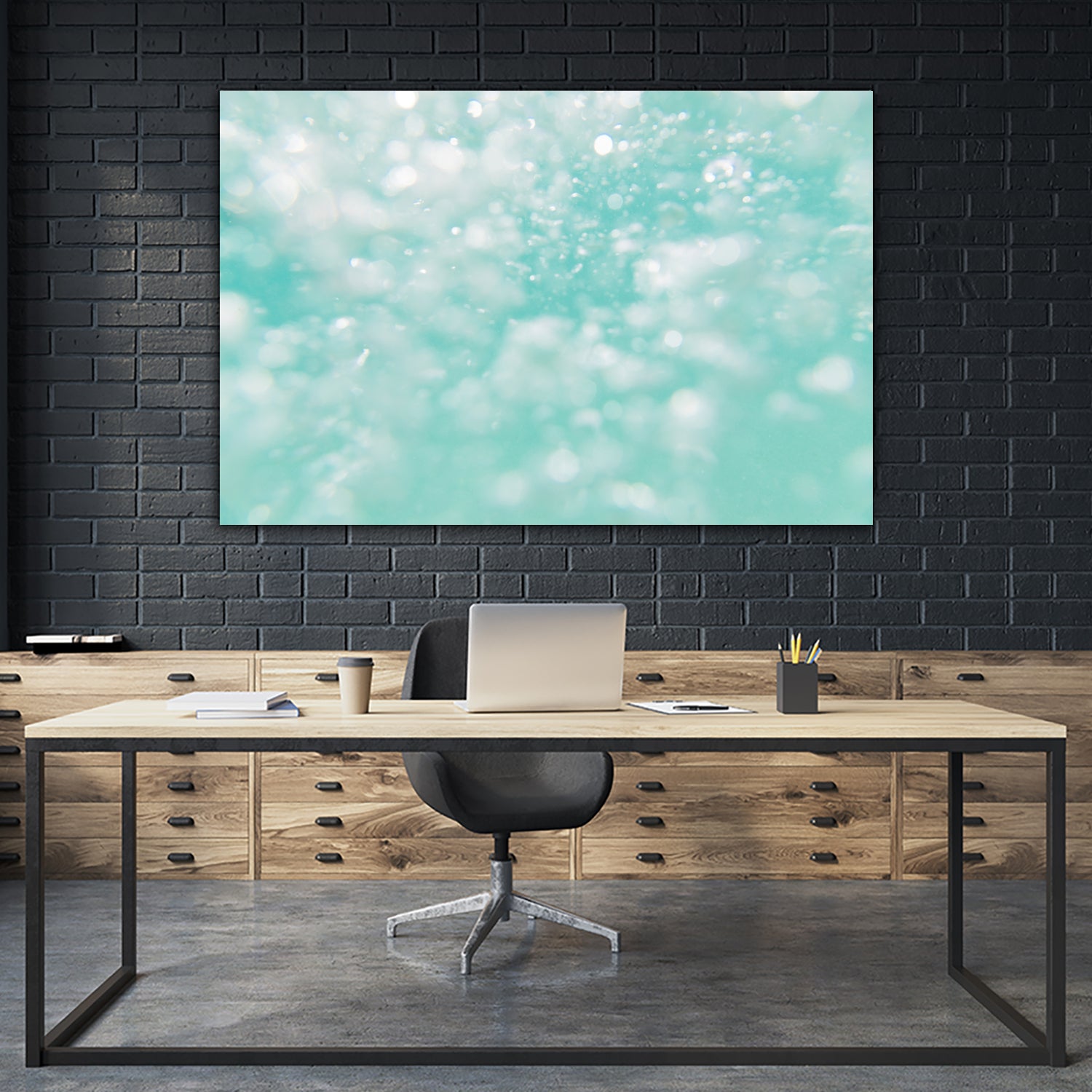 Underwater Caribbean Bubbles Dream 1 by AnitasBellasArt on GIANT ART - blue coastal