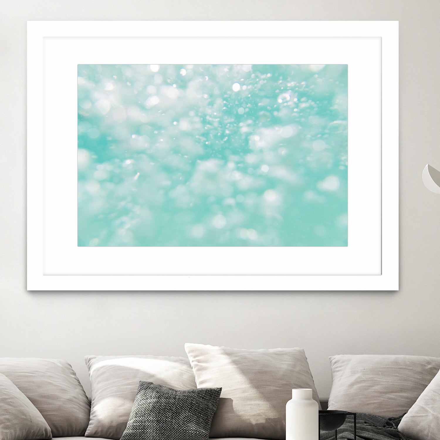 Underwater Caribbean Bubbles Dream 1 by AnitasBellasArt on GIANT ART - blue coastal