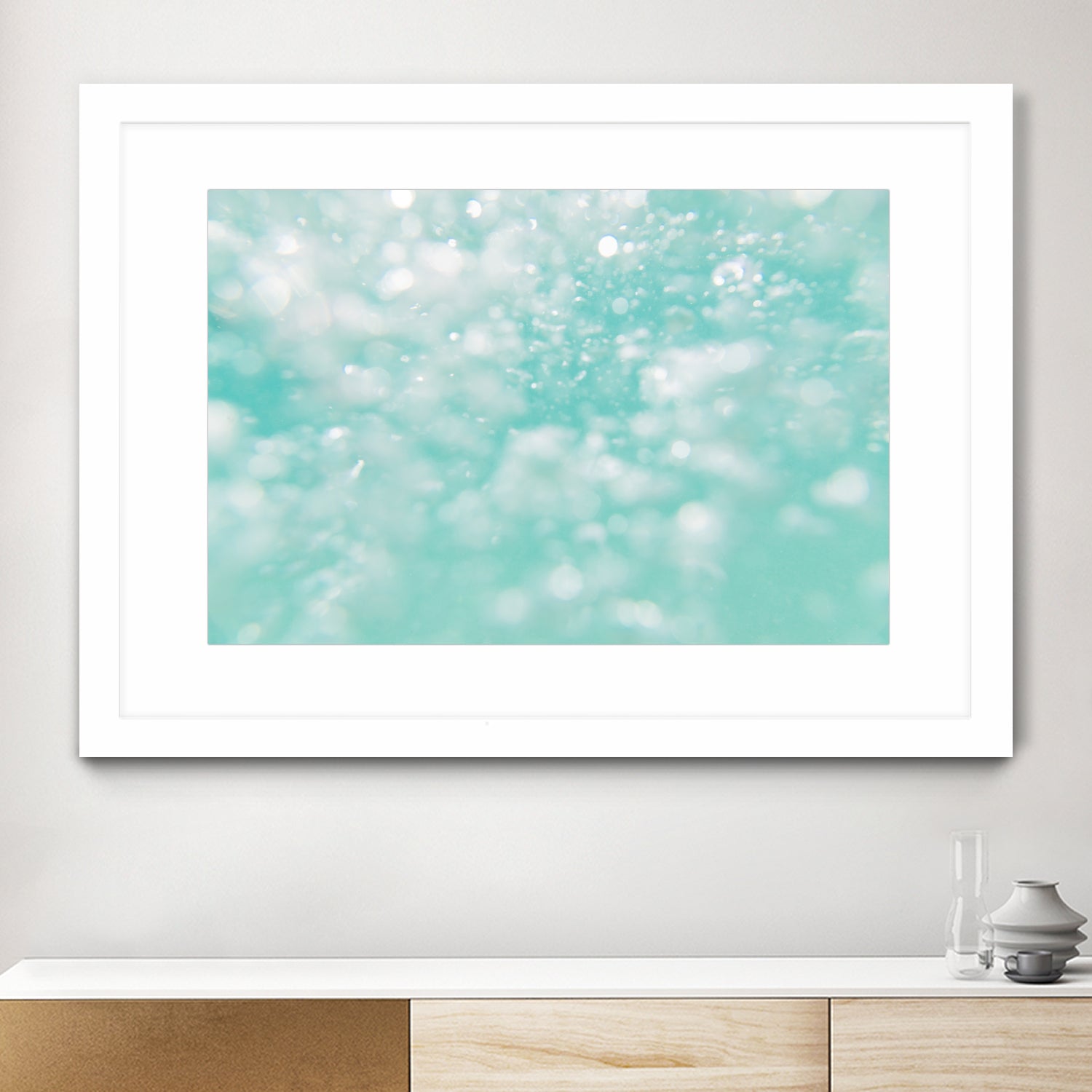 Underwater Caribbean Bubbles Dream 1 by AnitasBellasArt on GIANT ART - blue coastal