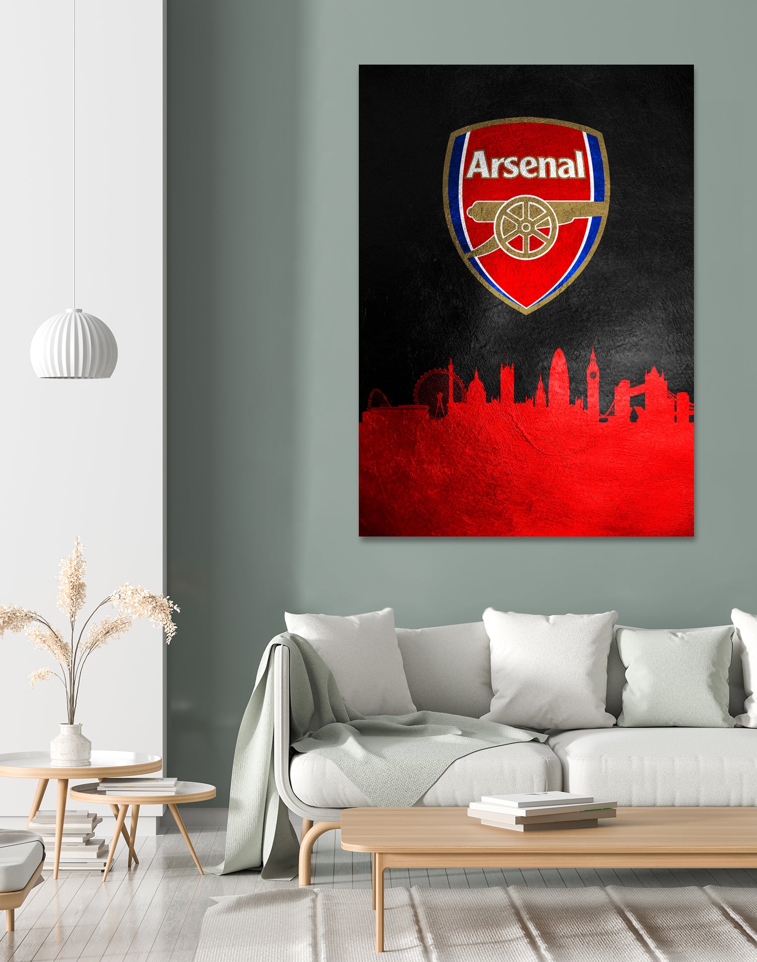 Arsenal FC Skyline by Adrian Baldovino on GIANT ART - red vector illustration