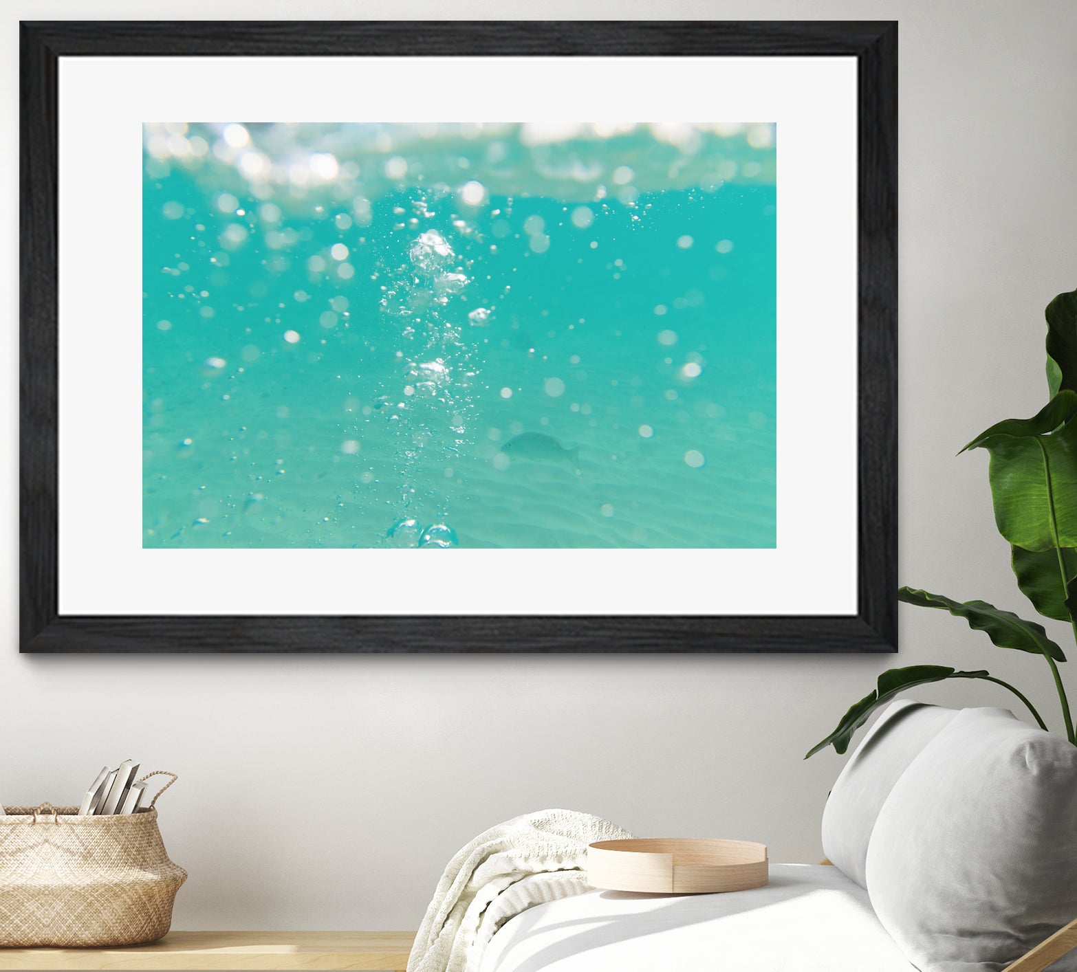 Underwater Caribbean Bubbles Dream 2 by ©AnitasBellasArt on GIANT ART - blue coastal sea,ocean,turquoise,water