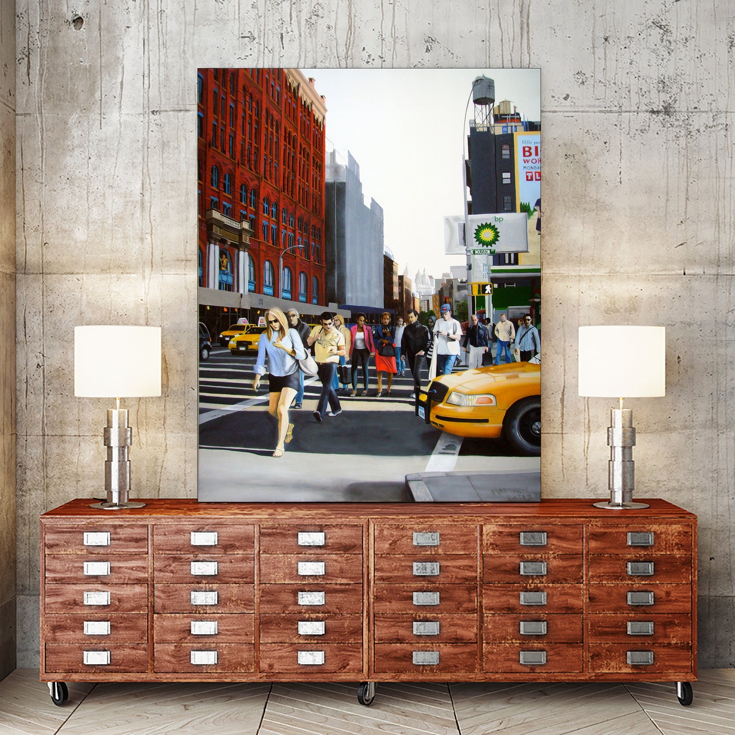 SoHo New York City by Matthew Holden Bates on GIANT ART - red mixed media