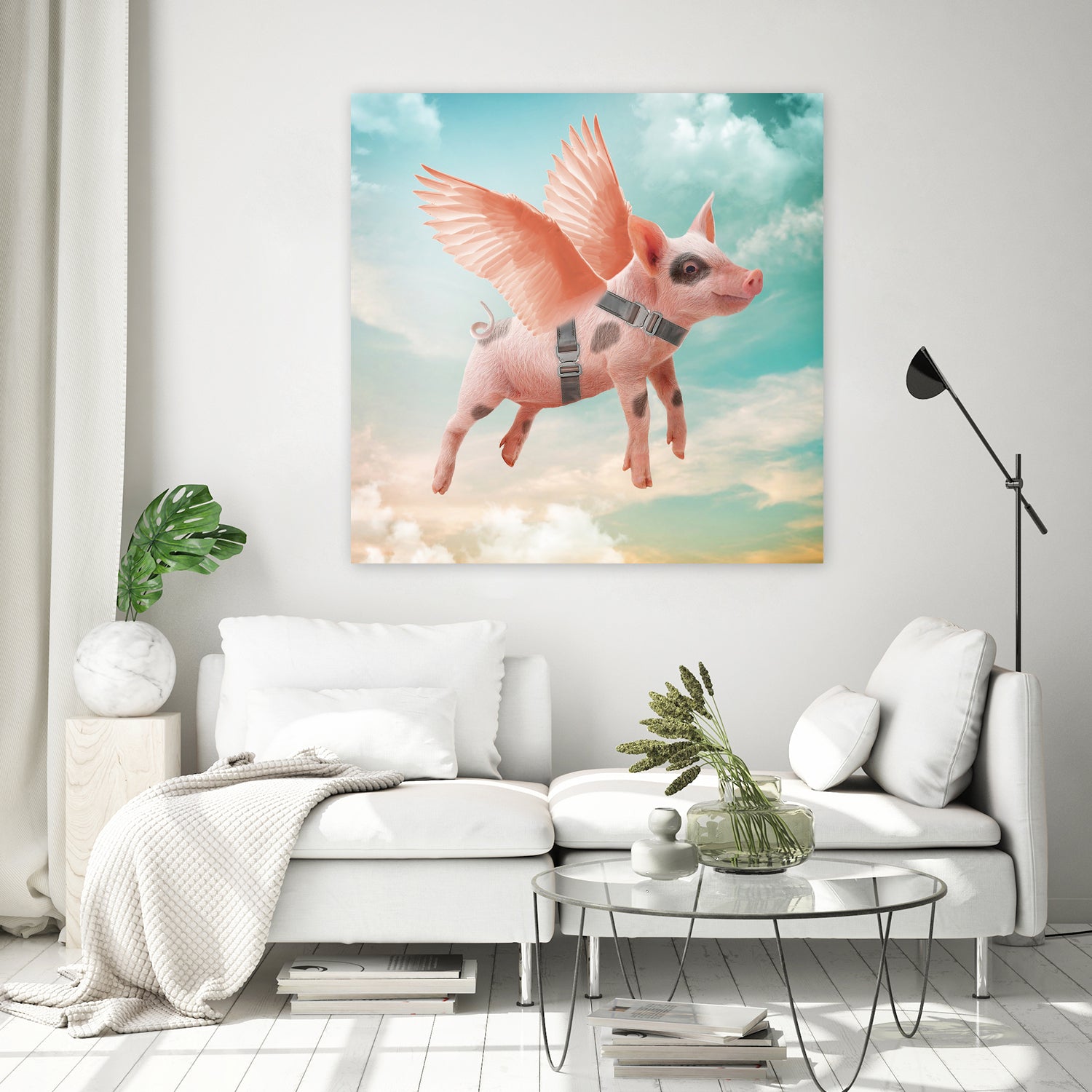 Little pig Can Fly by Vin Zzep on GIANT ART - white photo illustration