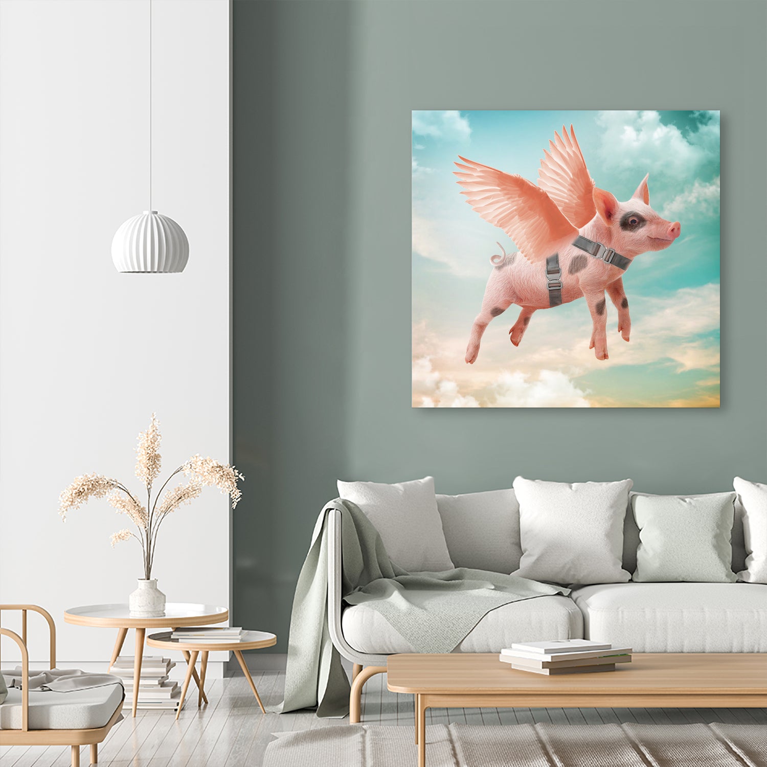 Little pig Can Fly by Vin Zzep on GIANT ART - white photo illustration