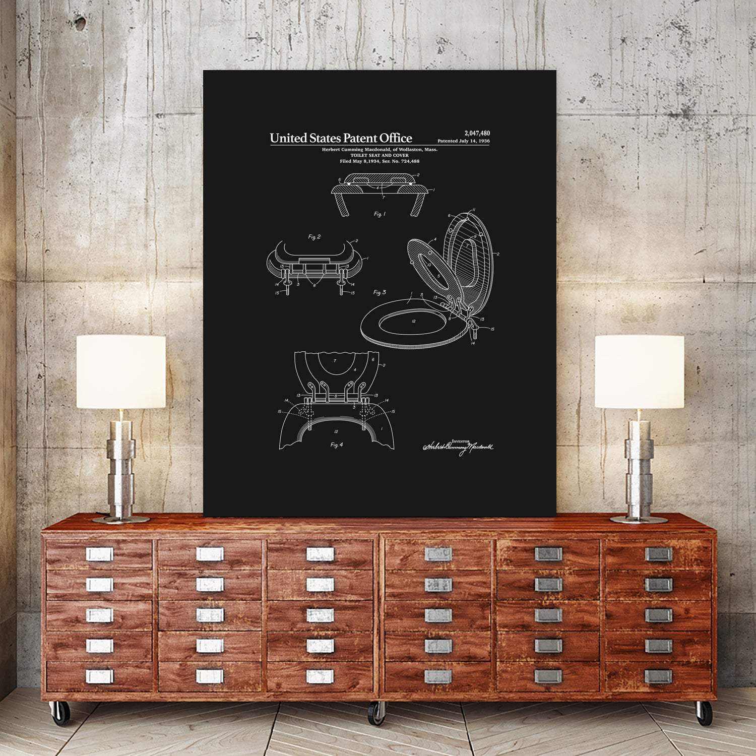 Toilet Seat and Cover Patent - Black by Finlay McNevin on GIANT ART - black typography