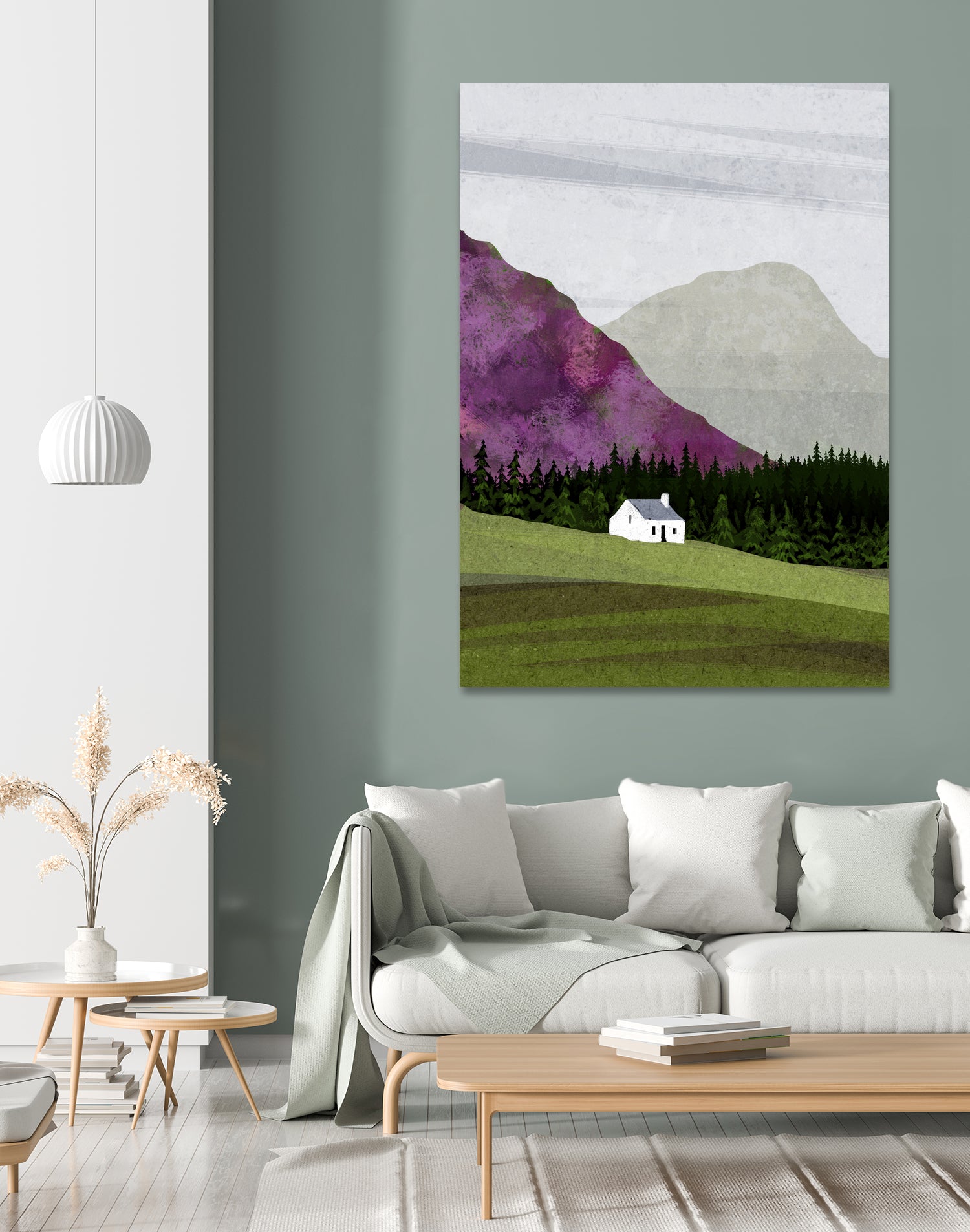 scottish landscape by Katherine Blower on GIANT ART - gray digital painting