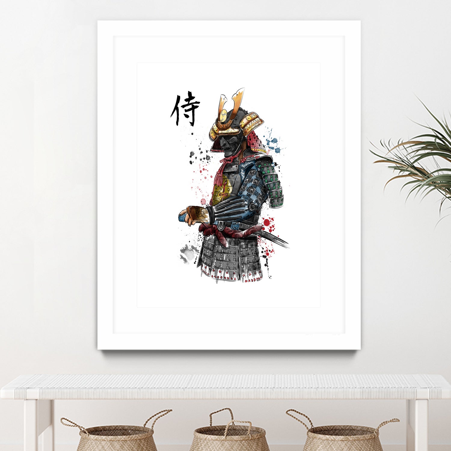 Samurai watercolor by Antonio Camarena on GIANT ART - white digital painting