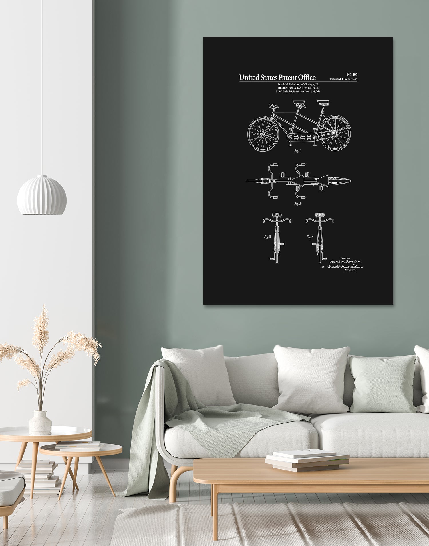 Tandem Bicycle Patent - Black by Finlay McNevin on GIANT ART - black typography