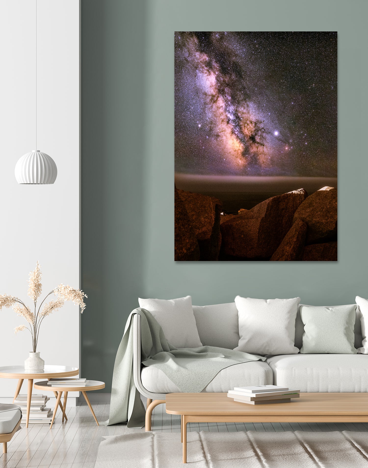 Peggy's Cove Milky Way by Lorenzo Bustillo on GIANT ART - gray photo illustration