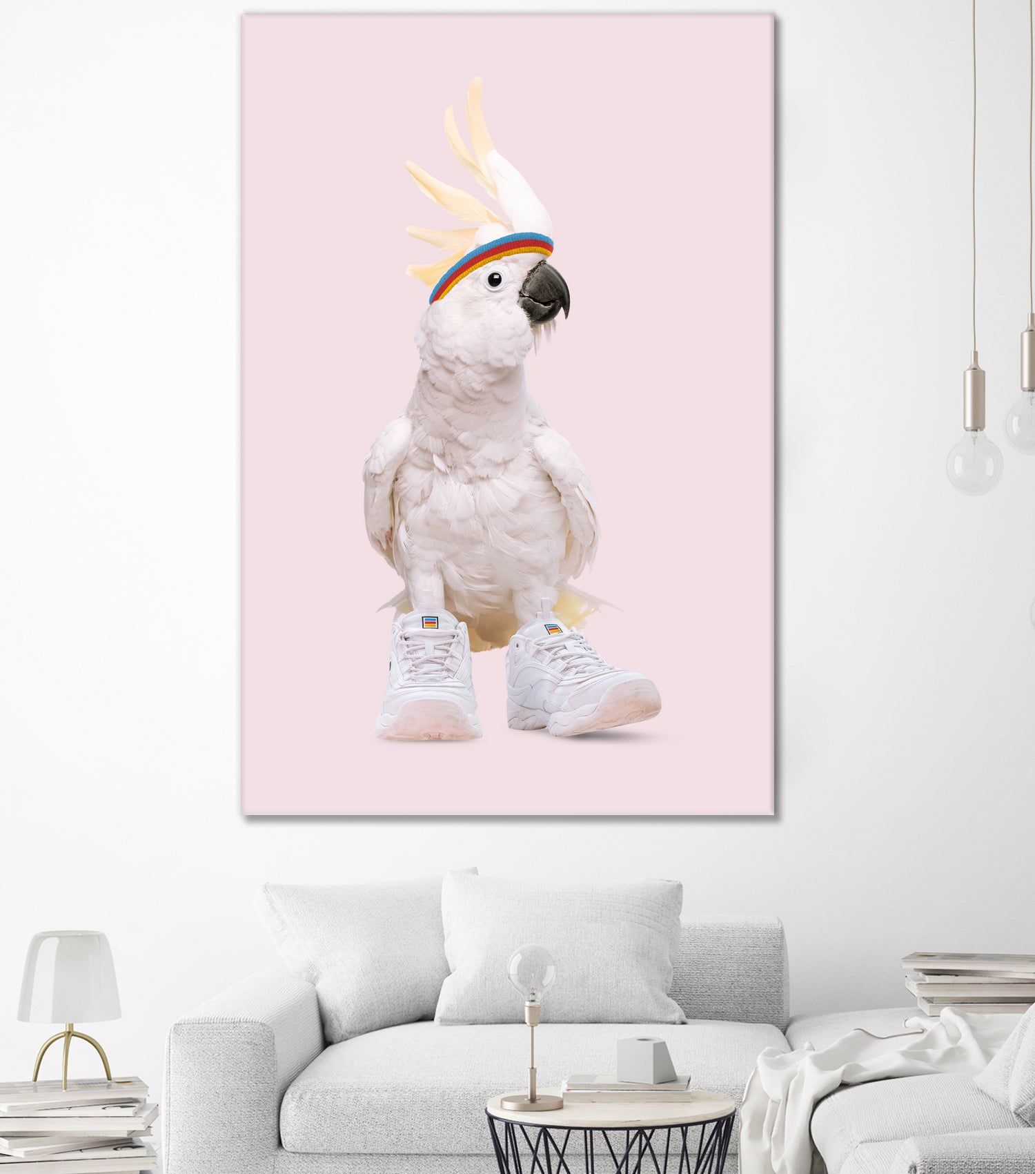 SNEAKER COCKATOO by Jonas Loose on GIANT ART - pink photo manipulation