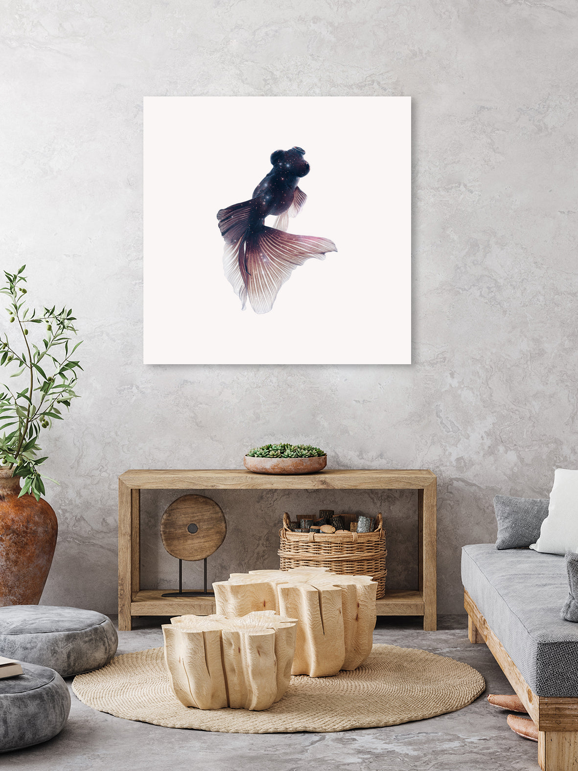 GALAXY GOLDFISH by Jonas Loose on GIANT ART - fuchsia photo manipulation