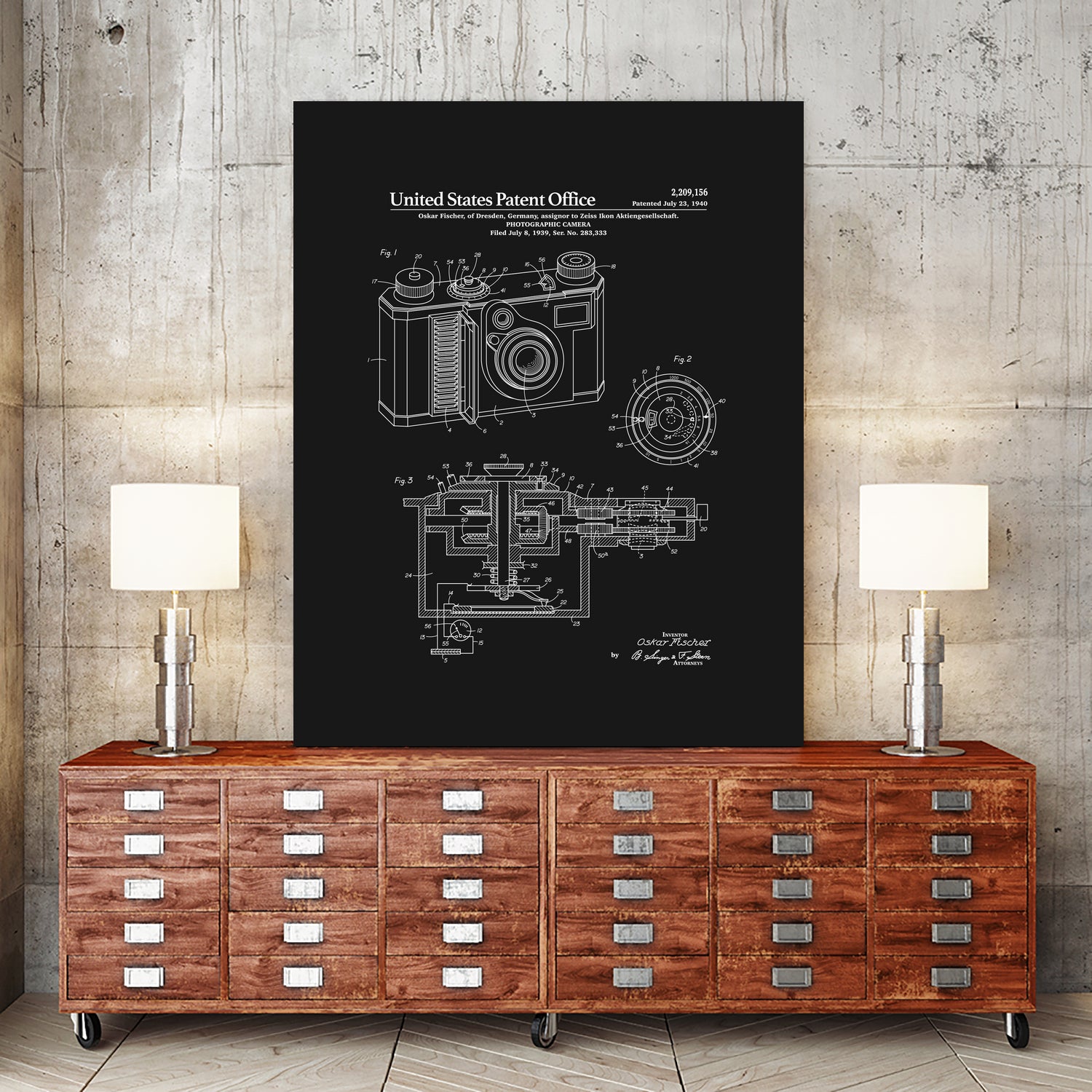 Camera Patent - Black by Finlay McNevin on GIANT ART - black typography