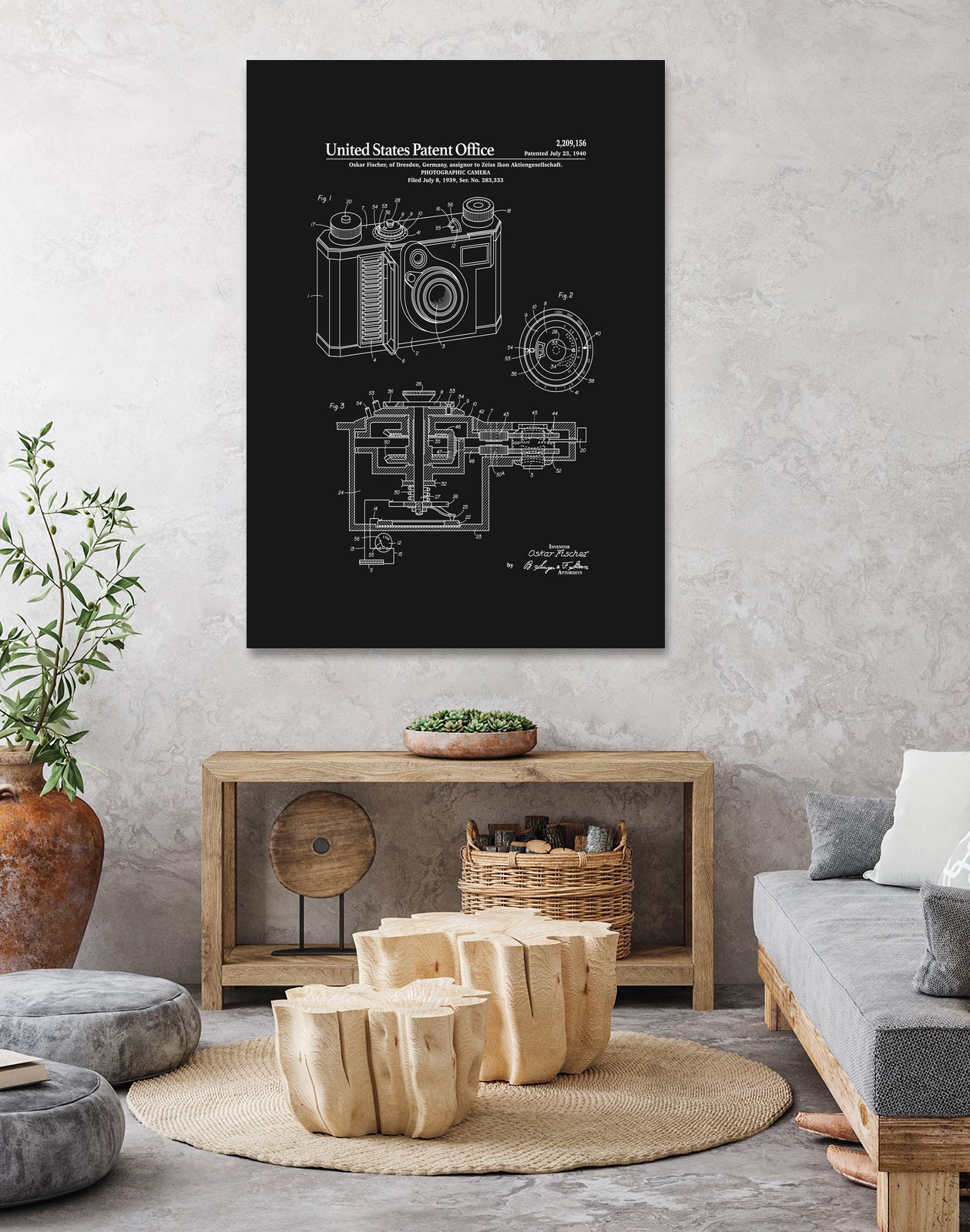 Camera Patent - Black by Finlay McNevin on GIANT ART - black typography