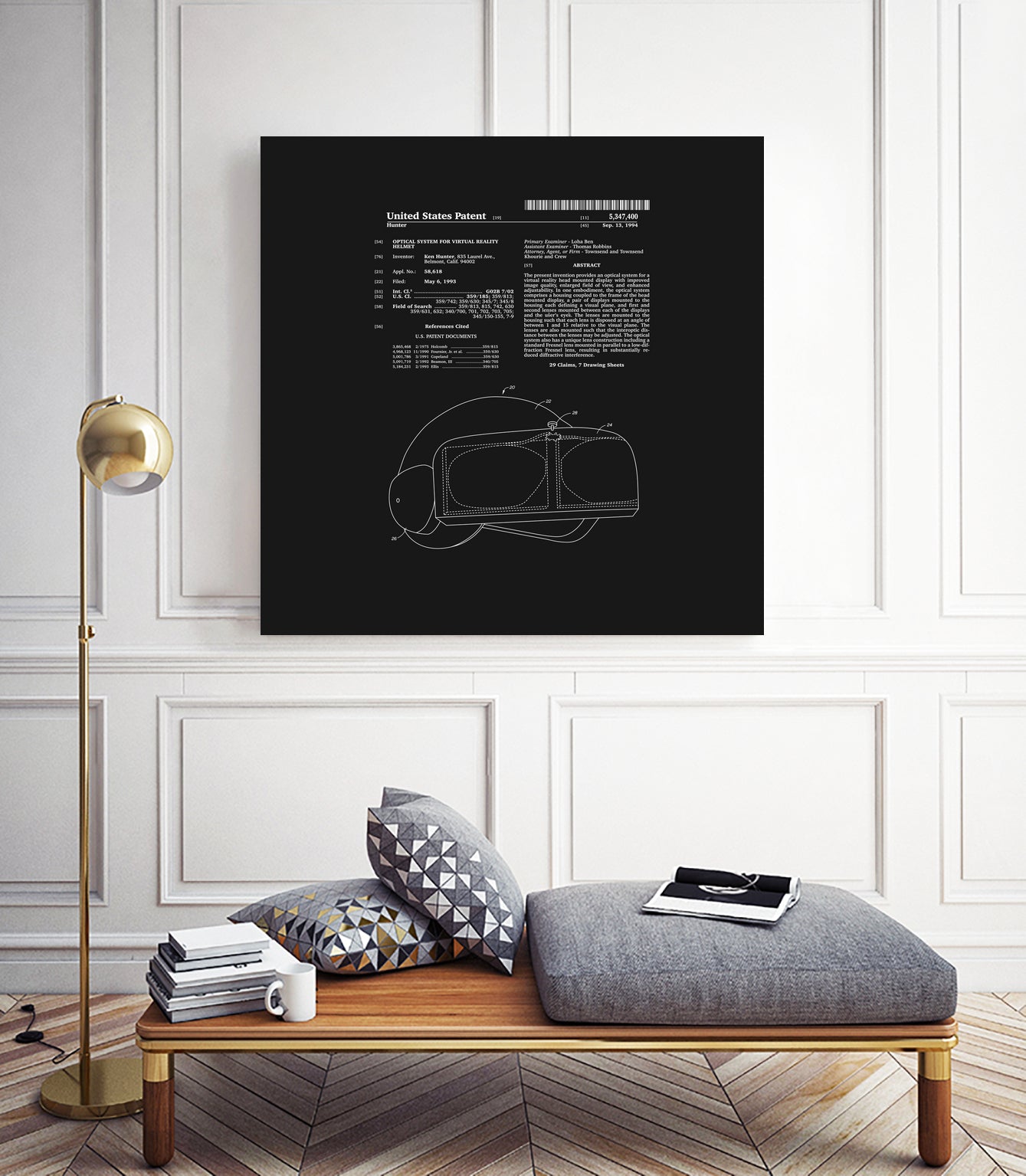 Virtual Reality Helmet Patent - Black by Finlay McNevin on GIANT ART - black typography
