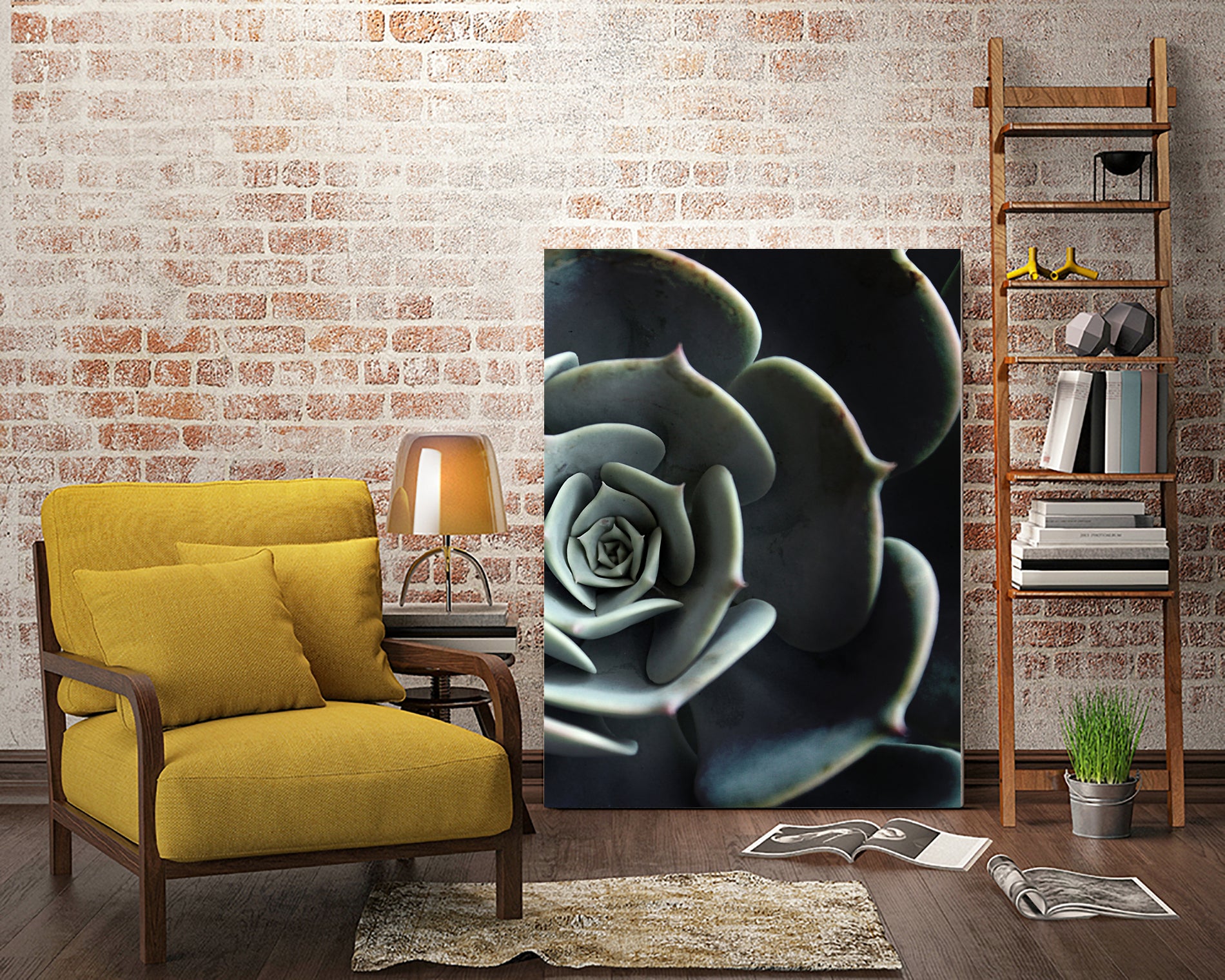 DARKSIDE OF SUCCULENTS XVI-B by Pia Schneider on GIANT ART - black photo manipulation