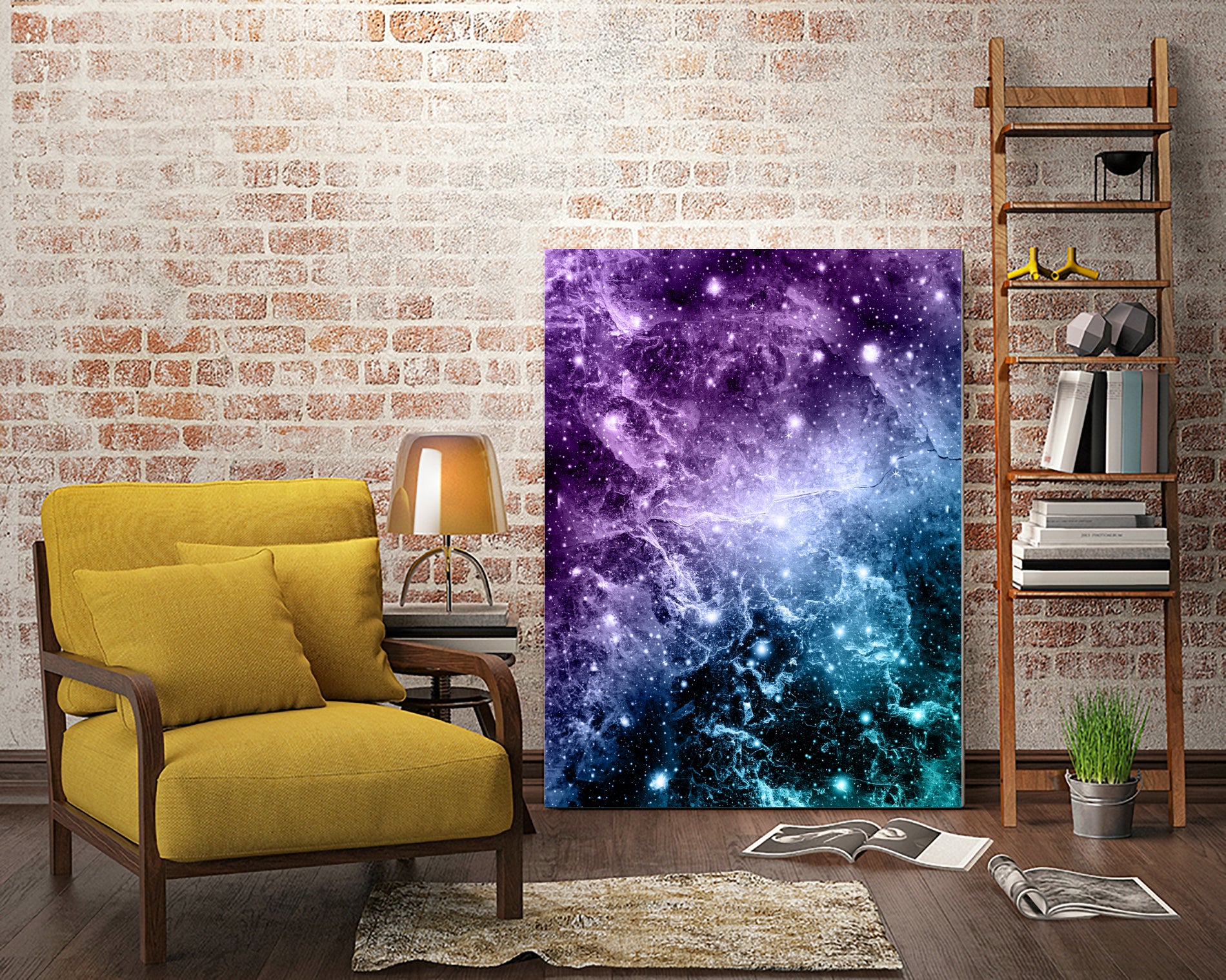 Purple Teal Galaxy Nebula Dream #4 #decor #art by Anita & Bella Jantz on GIANT ART - fuchsia photo illustration