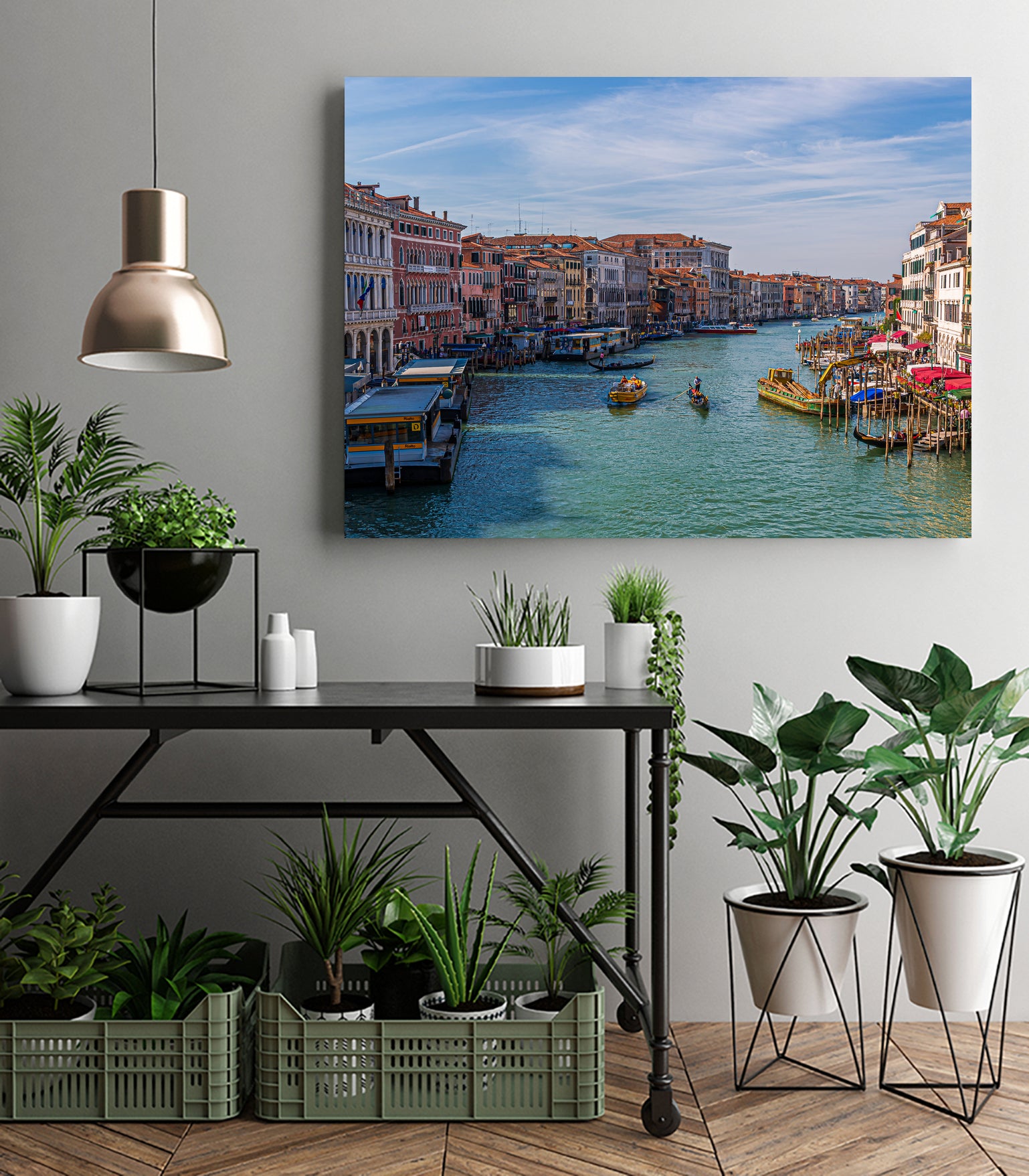 Rialto Station in Grand Canal by Darryl Brooks on GIANT ART - blue photo illustration