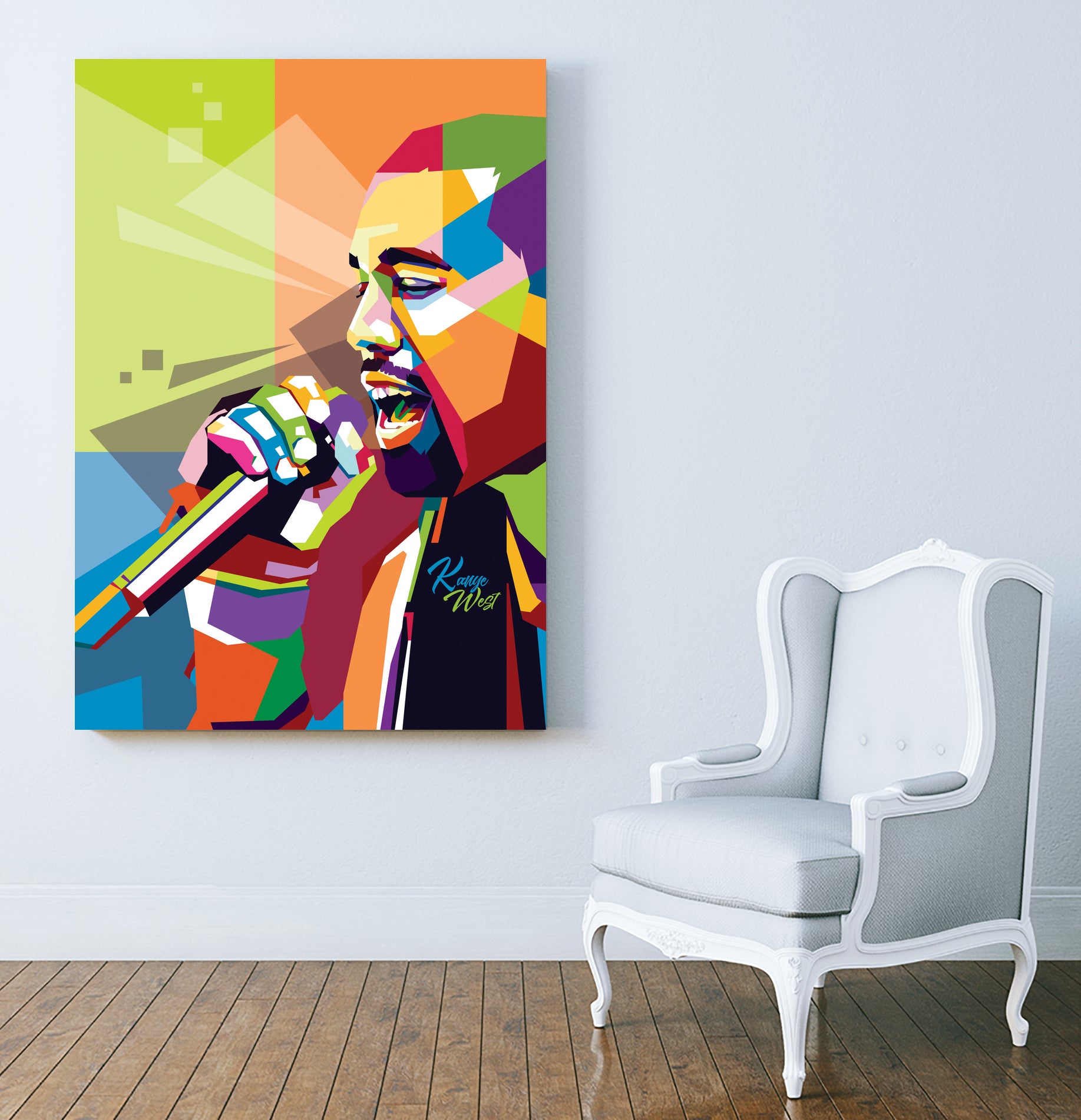 Kanye West by Ahmad Taufiq on GIANT ART - white digital drawing