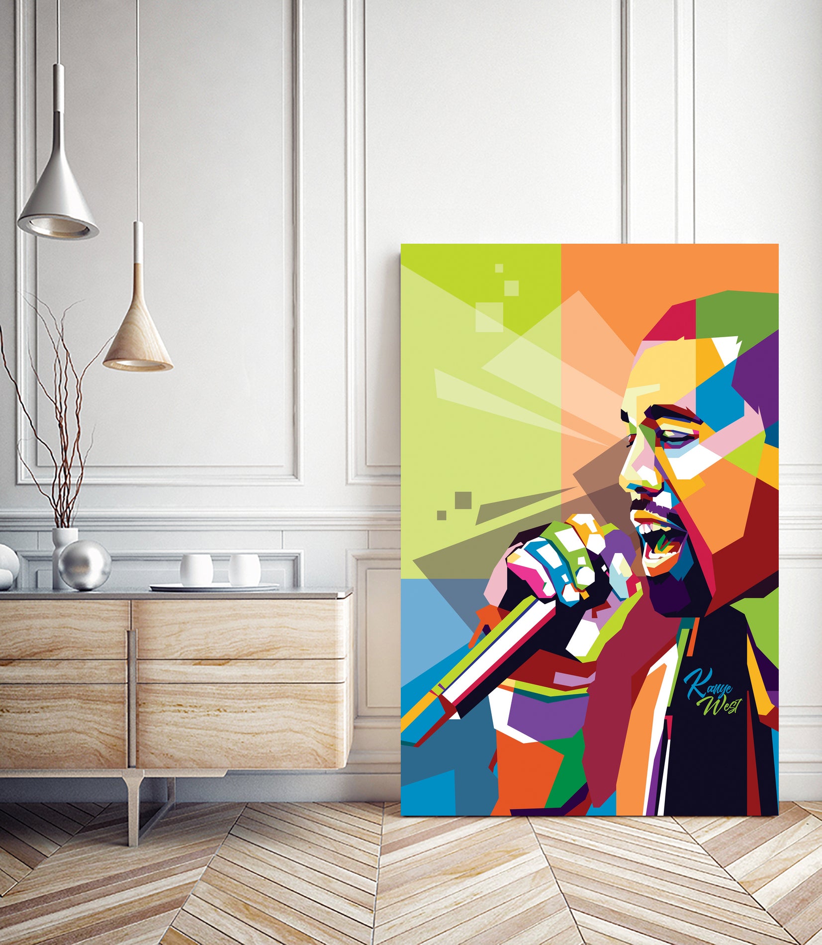 Kanye West by Ahmad Taufiq on GIANT ART - white digital drawing