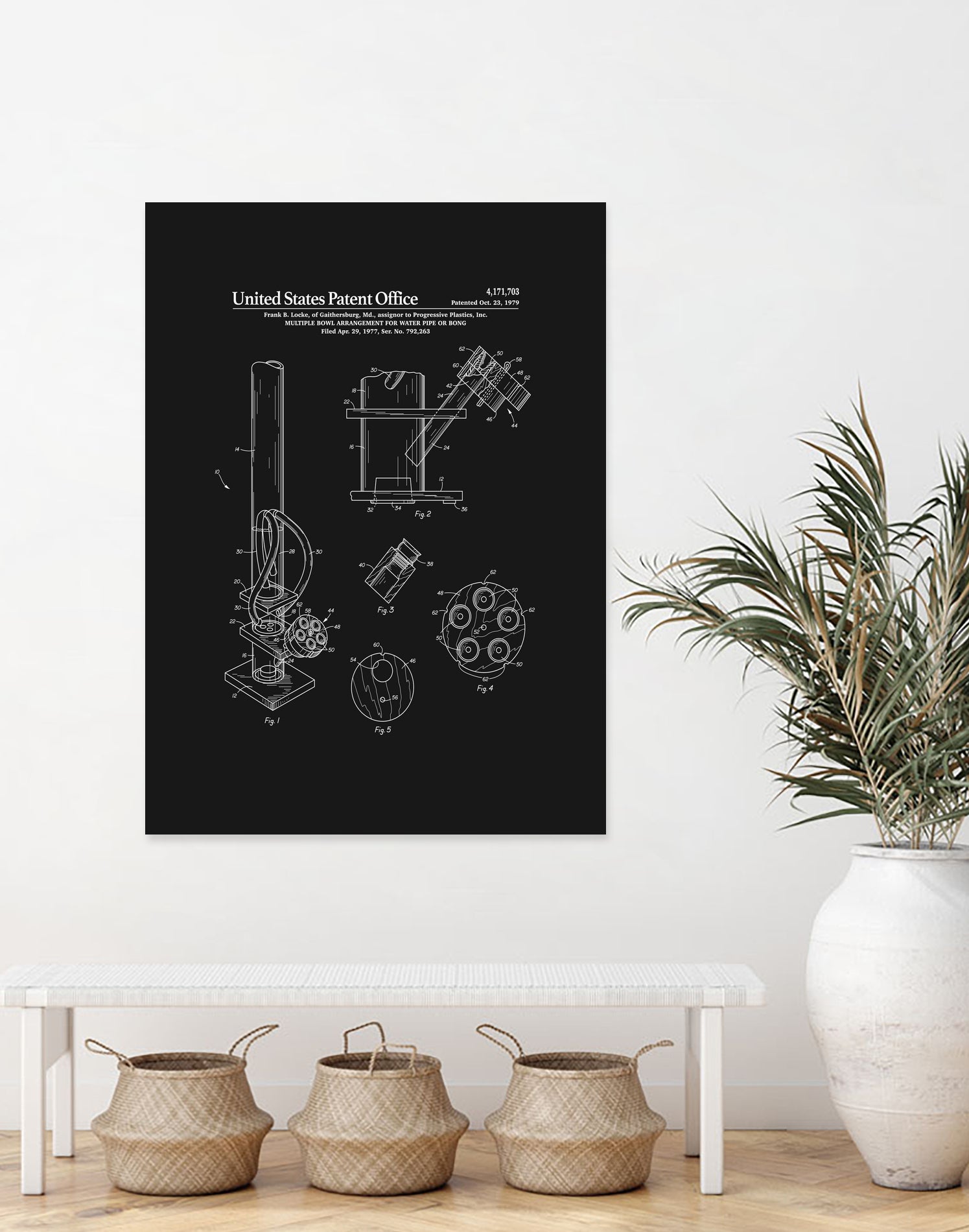 Bong Patent - Black by Finlay McNevin on GIANT ART - black typography