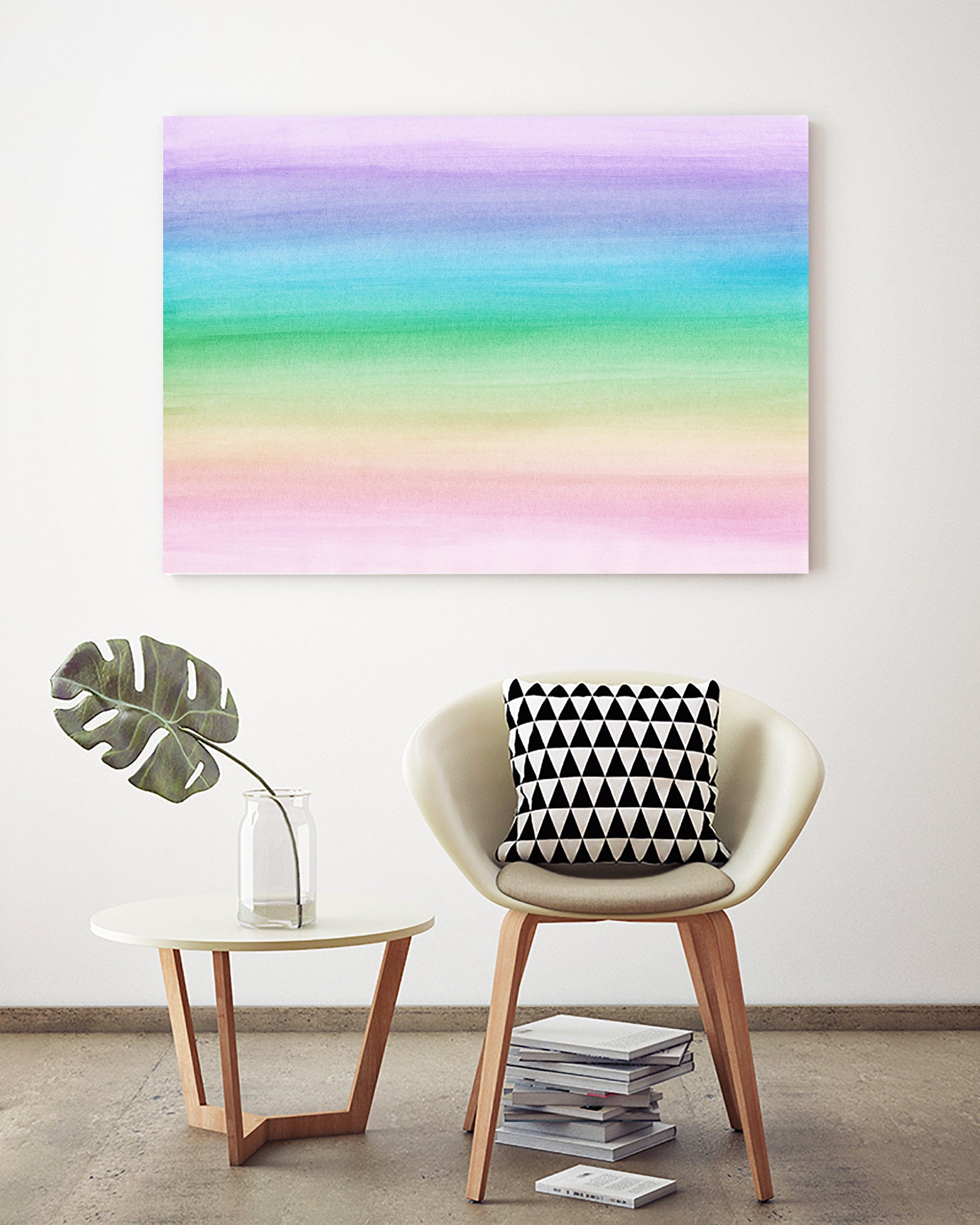 Pastel Unicorn Rainbow Watercolor Dream #1 #painting by Anita & Bella Jantz on GIANT ART - fuchsia digital painting