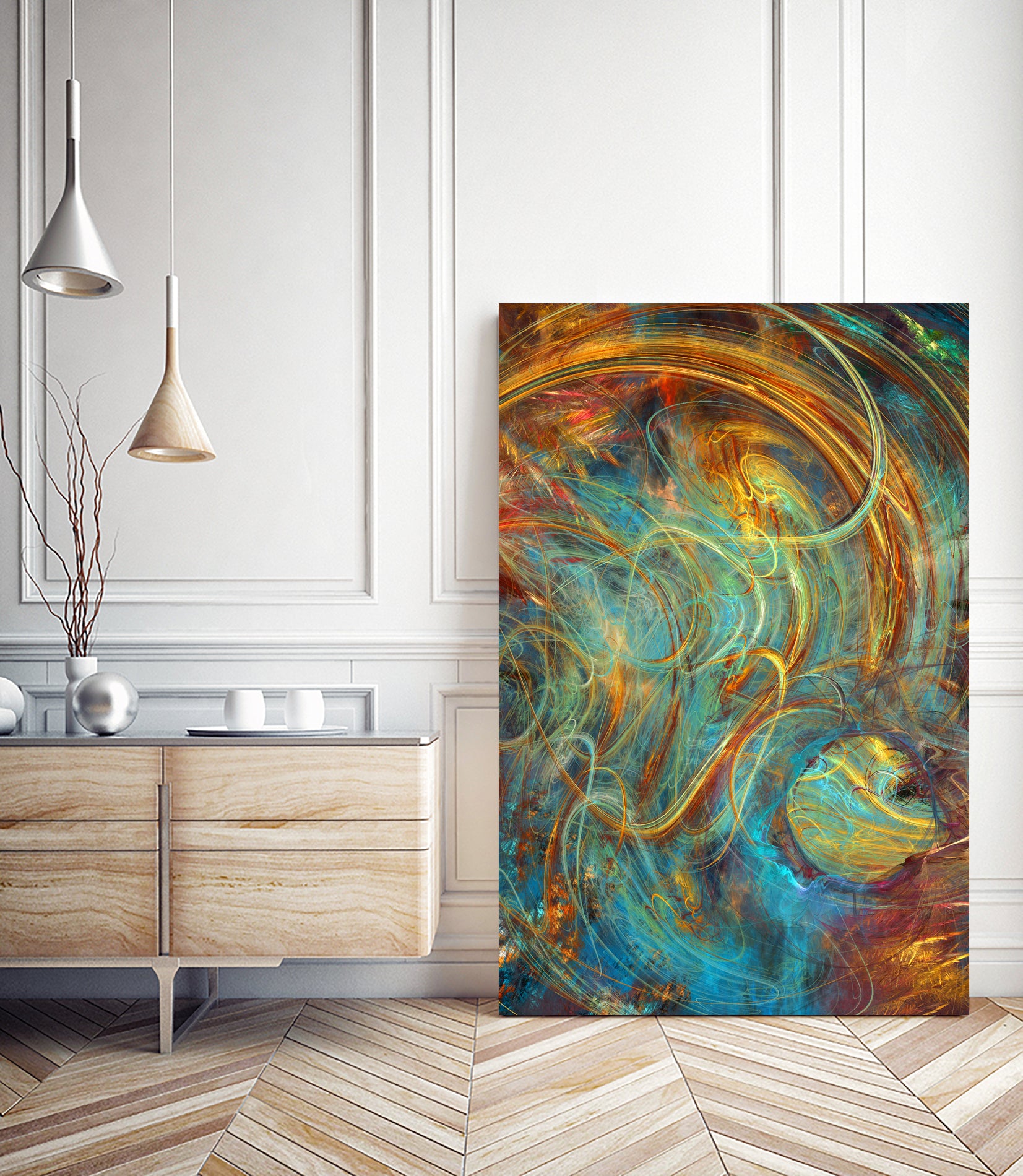 fractal space by Justyna Jaszke on GIANT ART - green digital painting