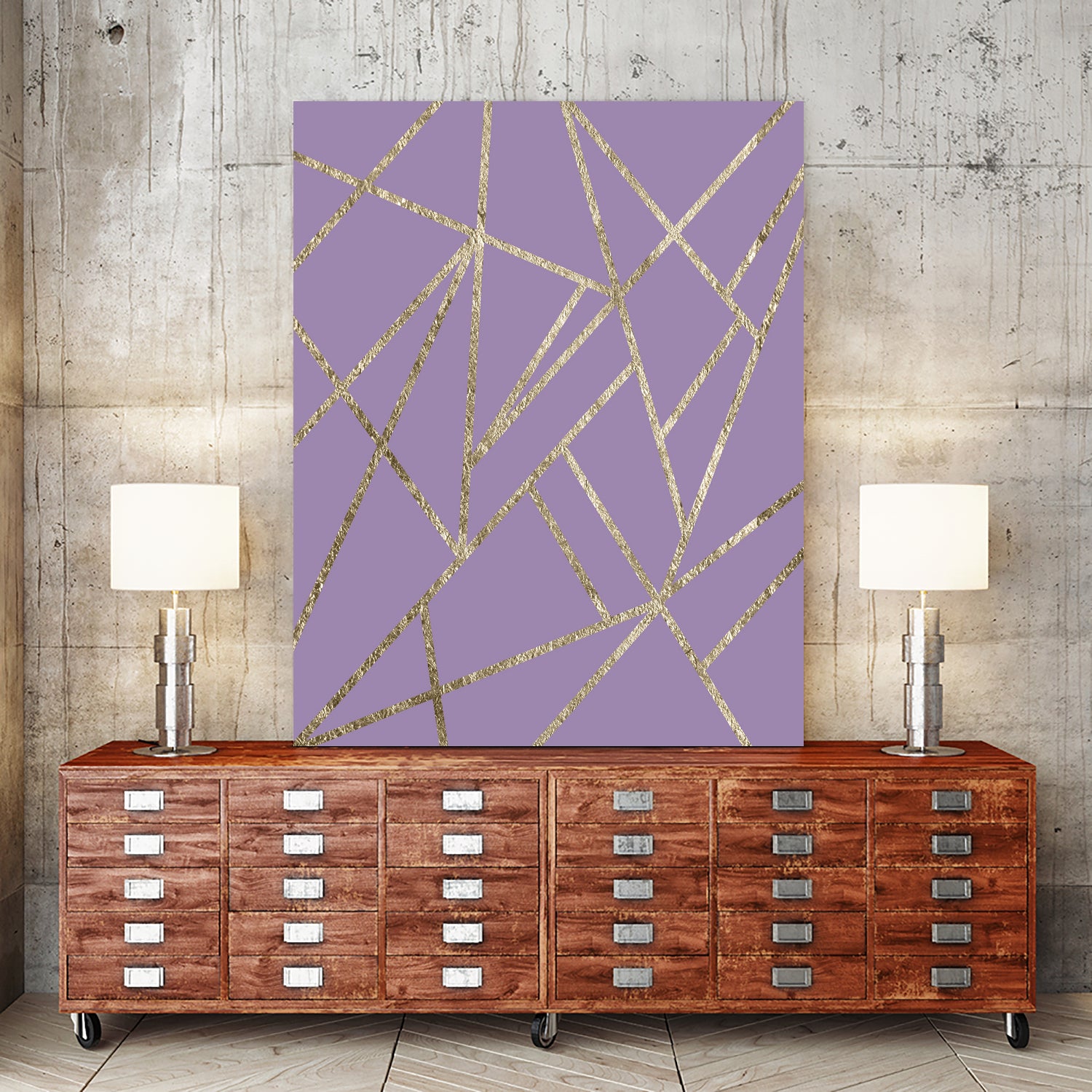 Classic Lavender Gold Geo #1 #geometric #decor #art by Anita & Bella Jantz on GIANT ART - fuchsia digital drawing