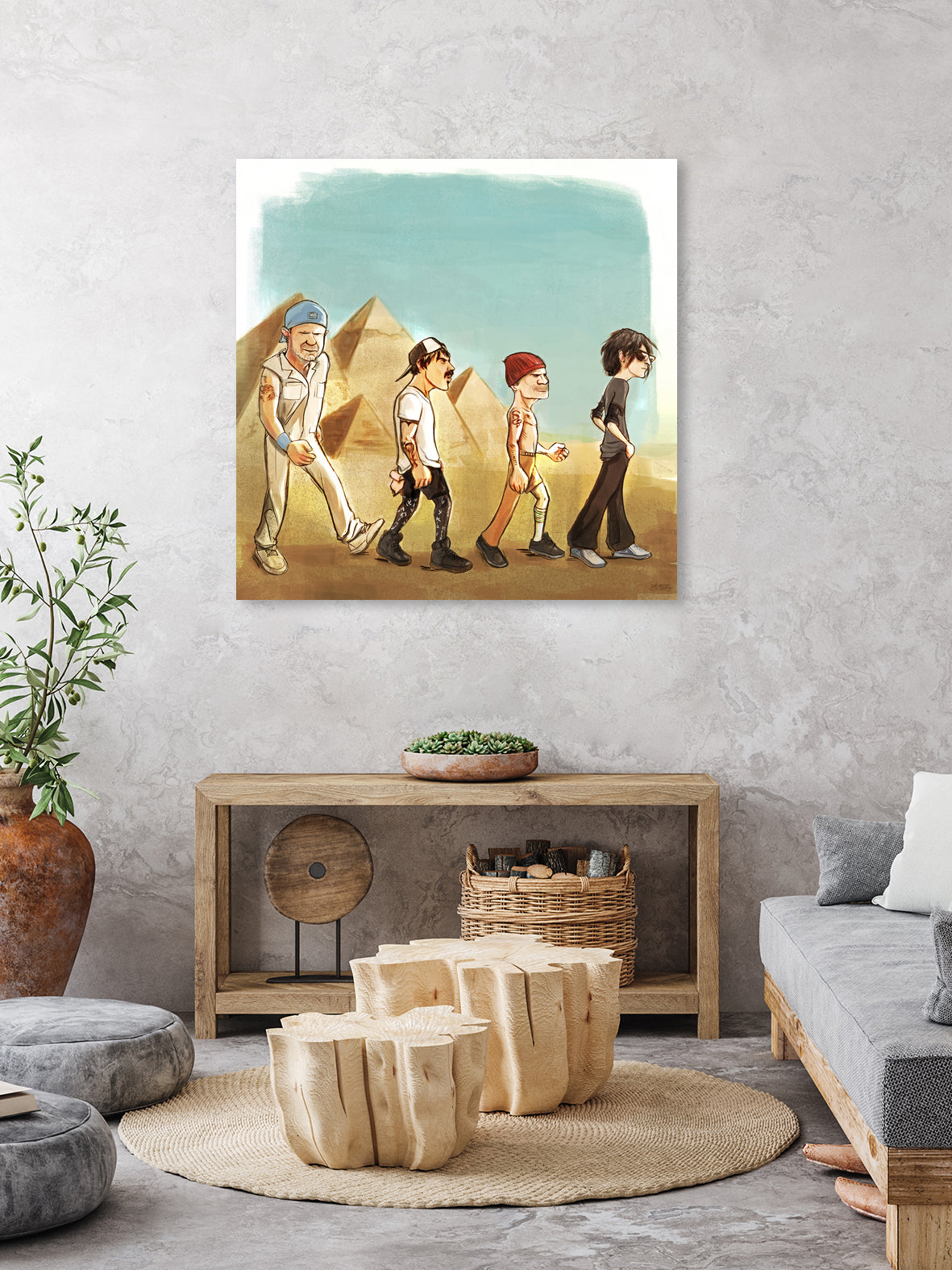 Live at the Pyramids by Charlie Casado on GIANT ART - yellow character design