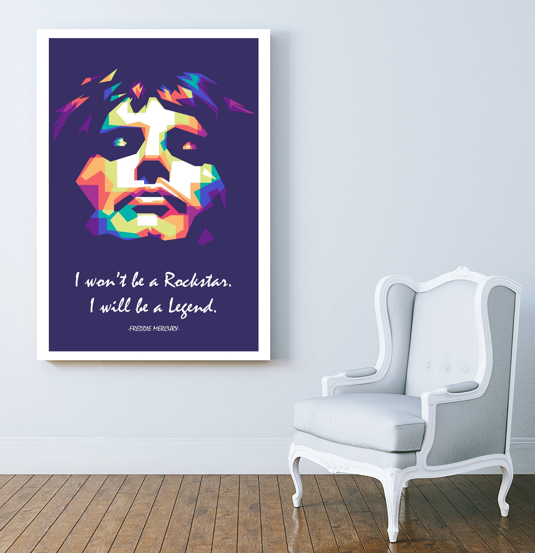 Freddie Mercury Pop Art by Danang Bisma on GIANT ART - white vector illustration