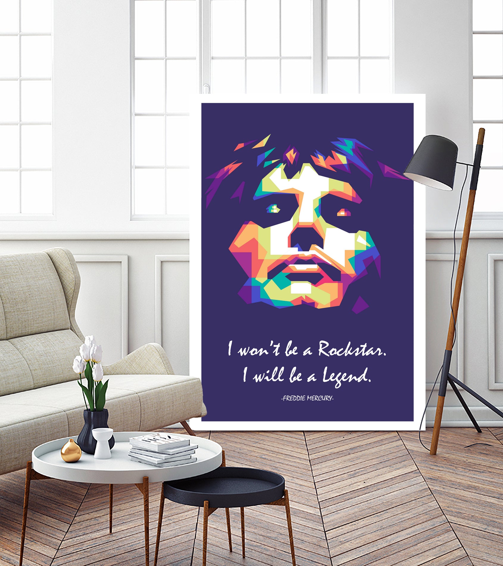 Freddie Mercury Pop Art by Danang Bisma on GIANT ART - white vector illustration