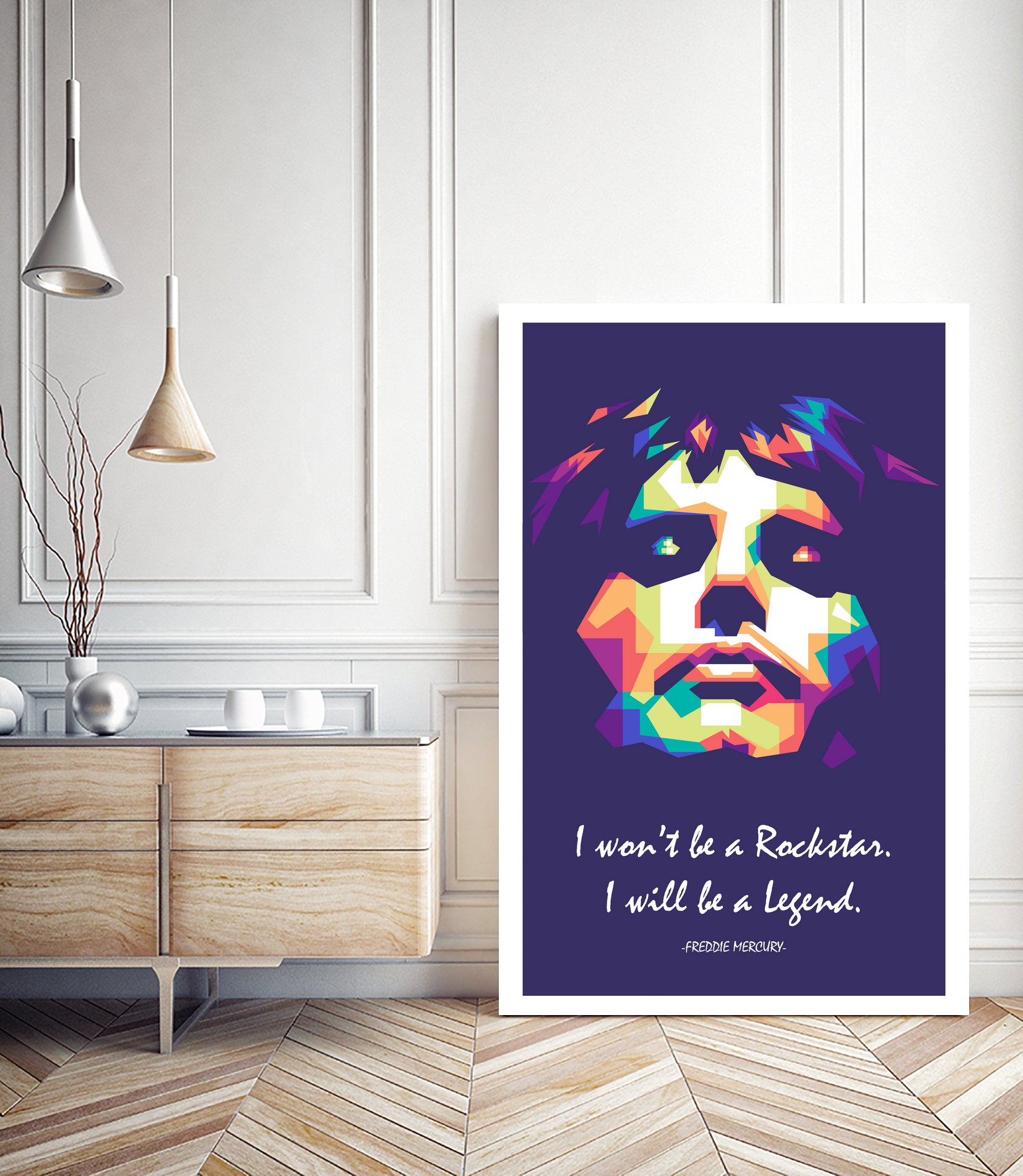 Freddie Mercury Pop Art by Danang Bisma on GIANT ART - white vector illustration