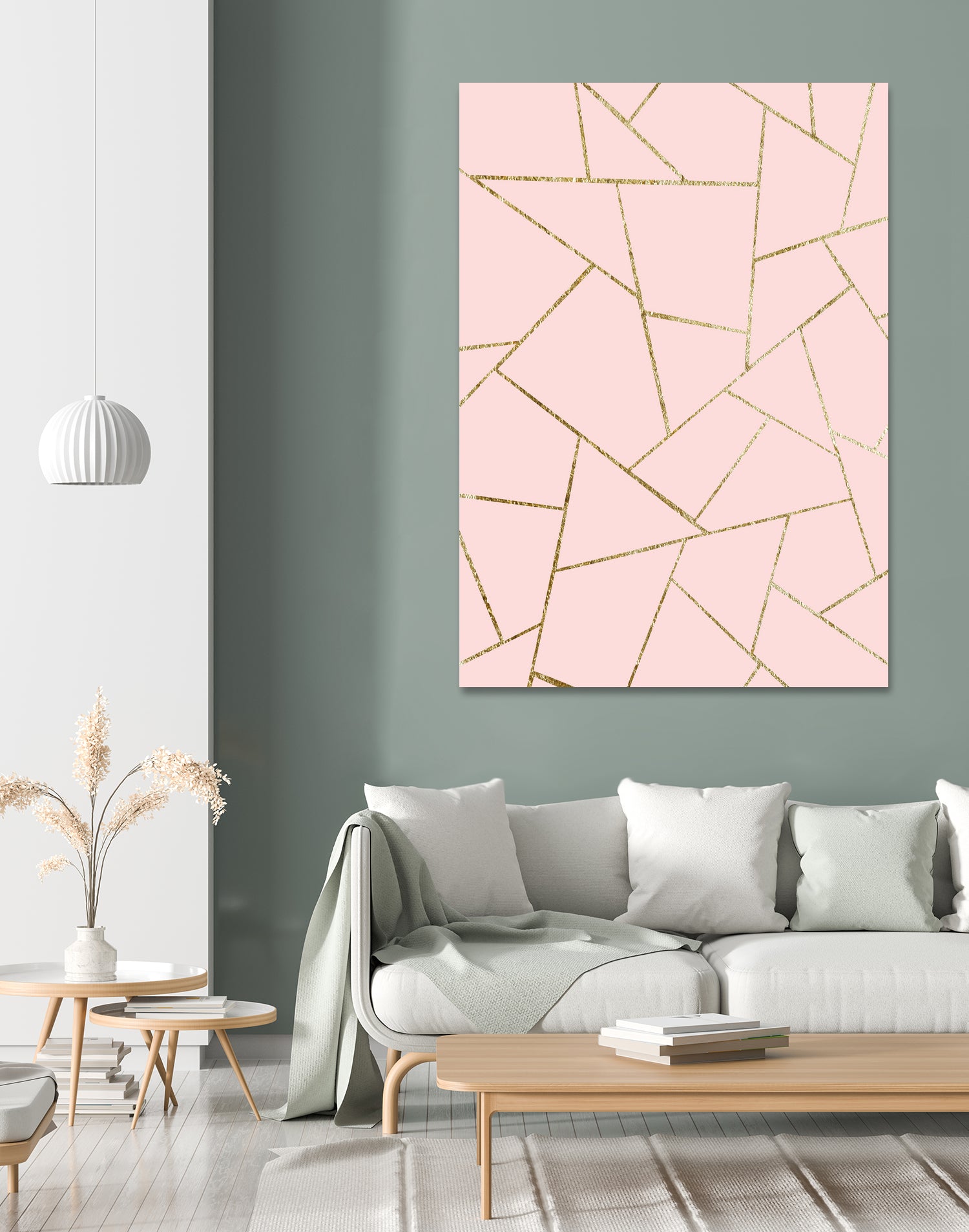 Blush Pink Gold Geometric Glam #1 #geo #decor #art by Anita & Bella Jantz on GIANT ART - pink digital drawing