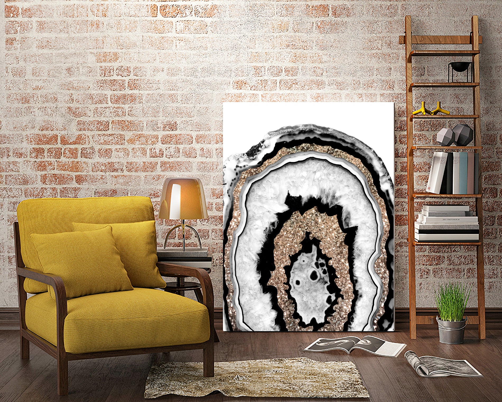 Gray Black White Agate with Gold Glitter #1a #gem #decor by Anita & Bella Jantz on GIANT ART - gray photo illustration