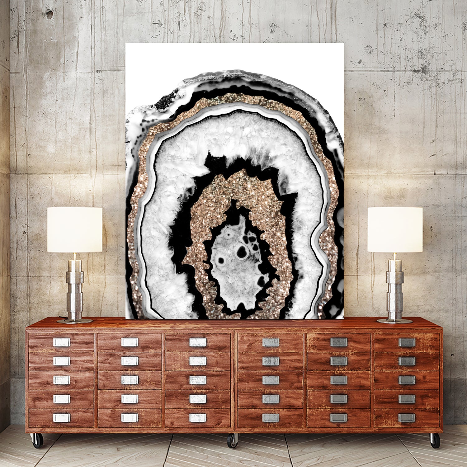 Gray Black White Agate with Gold Glitter #1a #gem #decor by Anita & Bella Jantz on GIANT ART - gray photo illustration