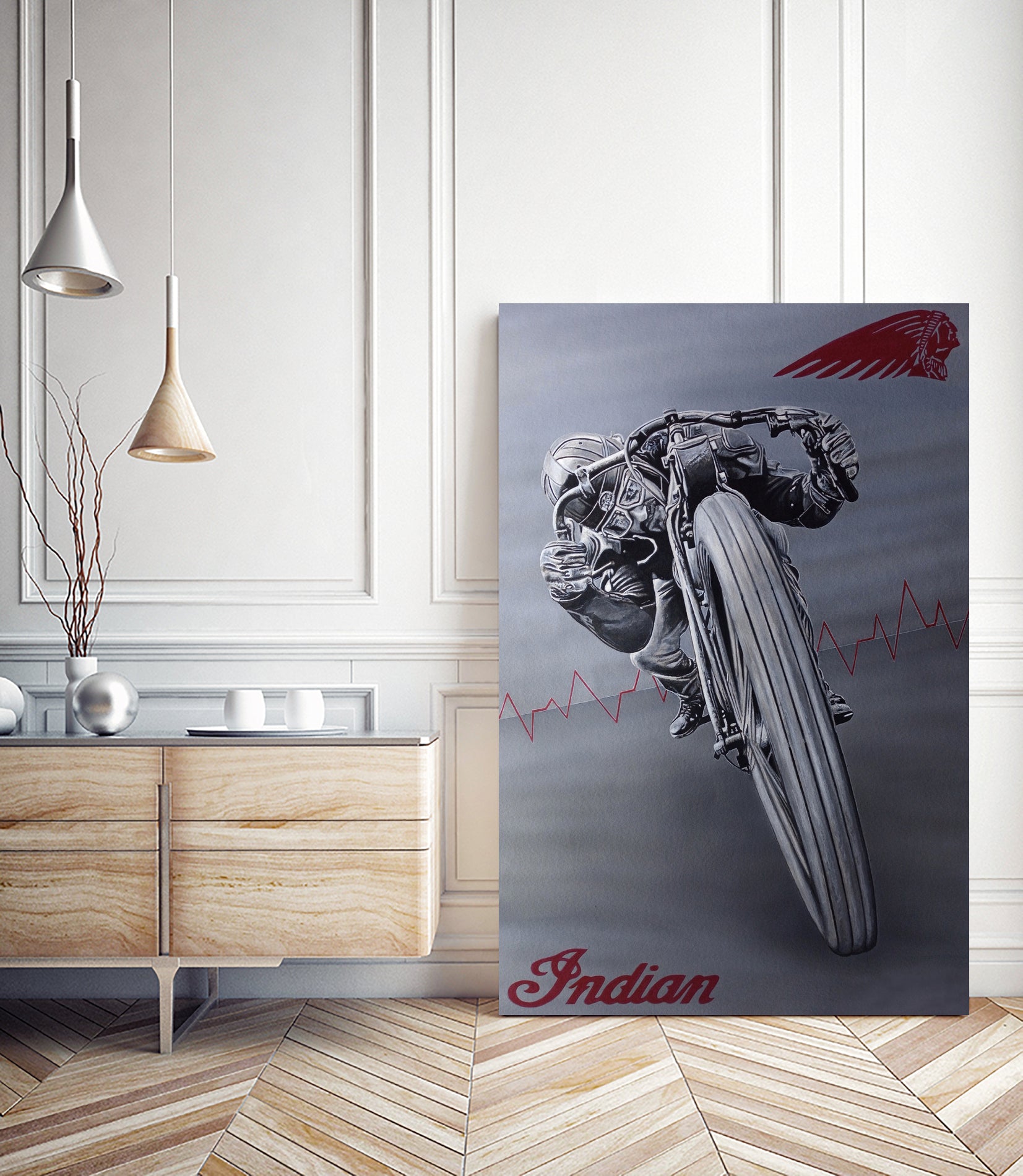 Indian by João Bello on GIANT ART - gray mixed media