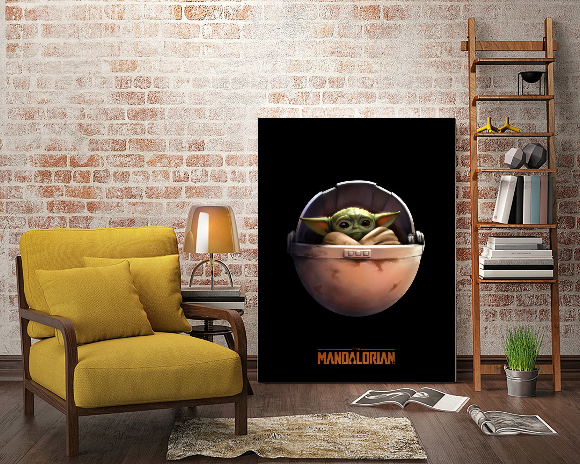 Baby Yoda The Mandalorian by Sundeep Kumar on GIANT ART - green digital painting