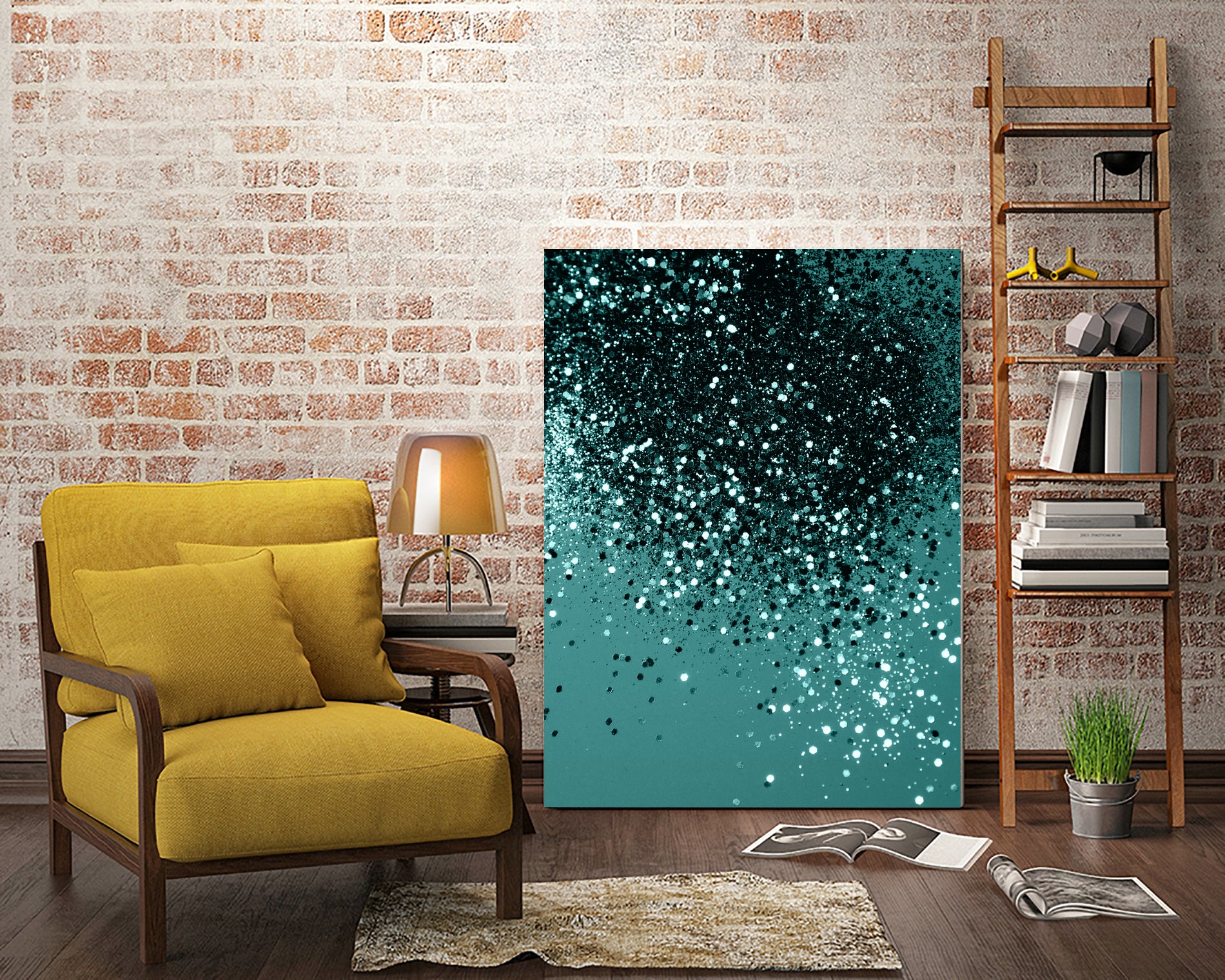 Teal Mermaid Ocean Glitter #3 #shiny #decor #art by Anita & Bella Jantz on GIANT ART - green photo illustration