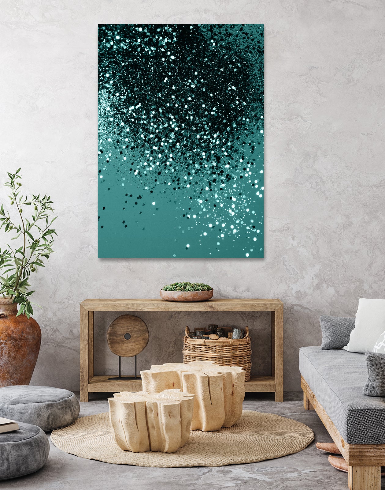 Teal Mermaid Ocean Glitter #3 #shiny #decor #art by Anita & Bella Jantz on GIANT ART - green photo illustration