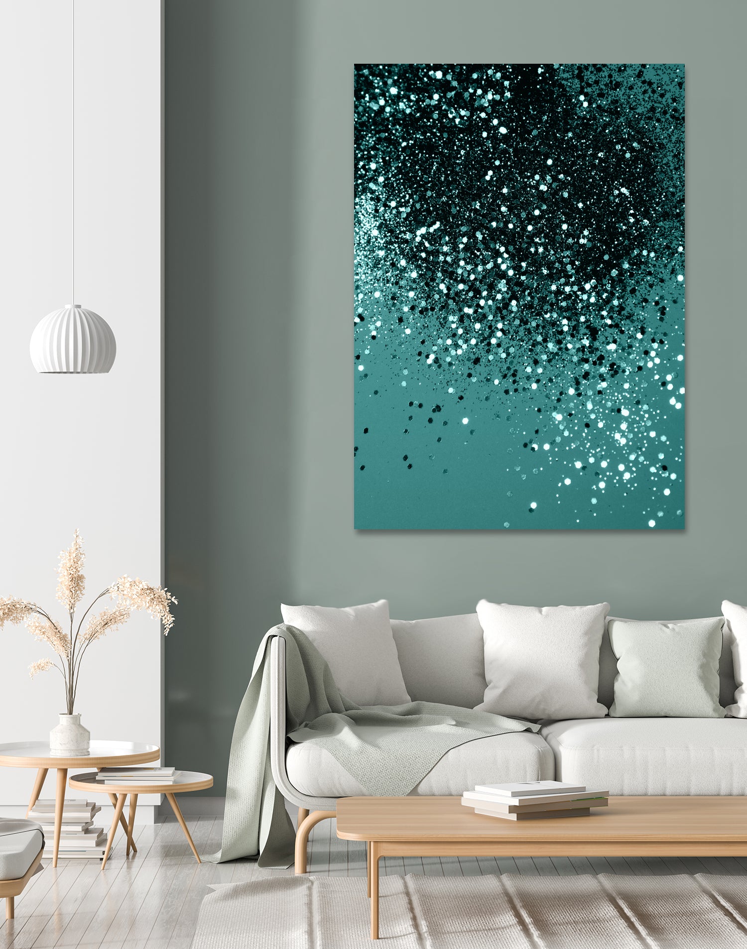 Teal Mermaid Ocean Glitter #3 #shiny #decor #art by Anita & Bella Jantz on GIANT ART - green photo illustration