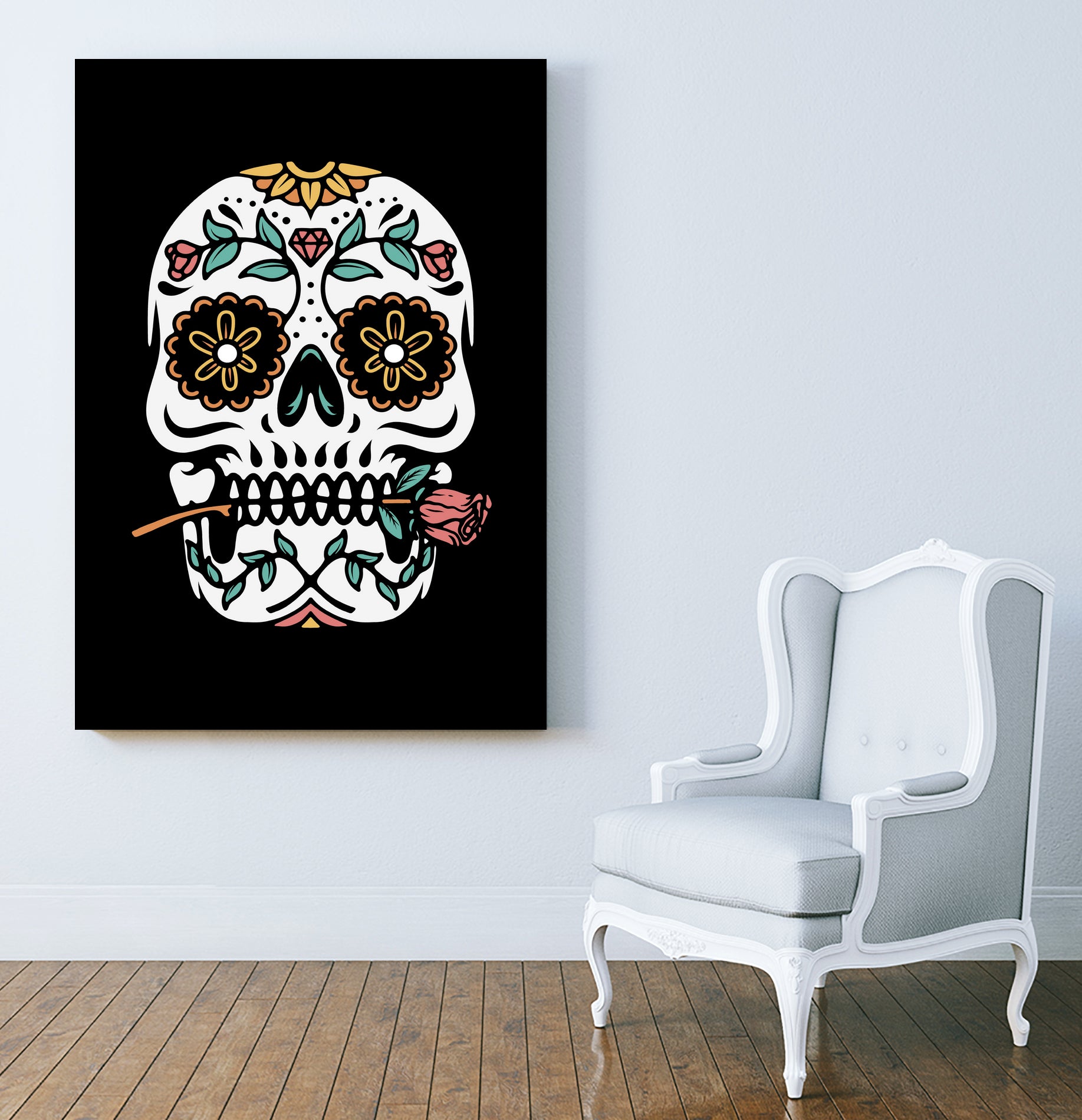 Mexican Skull by Afif Quilimo on GIANT ART - black digital drawing
