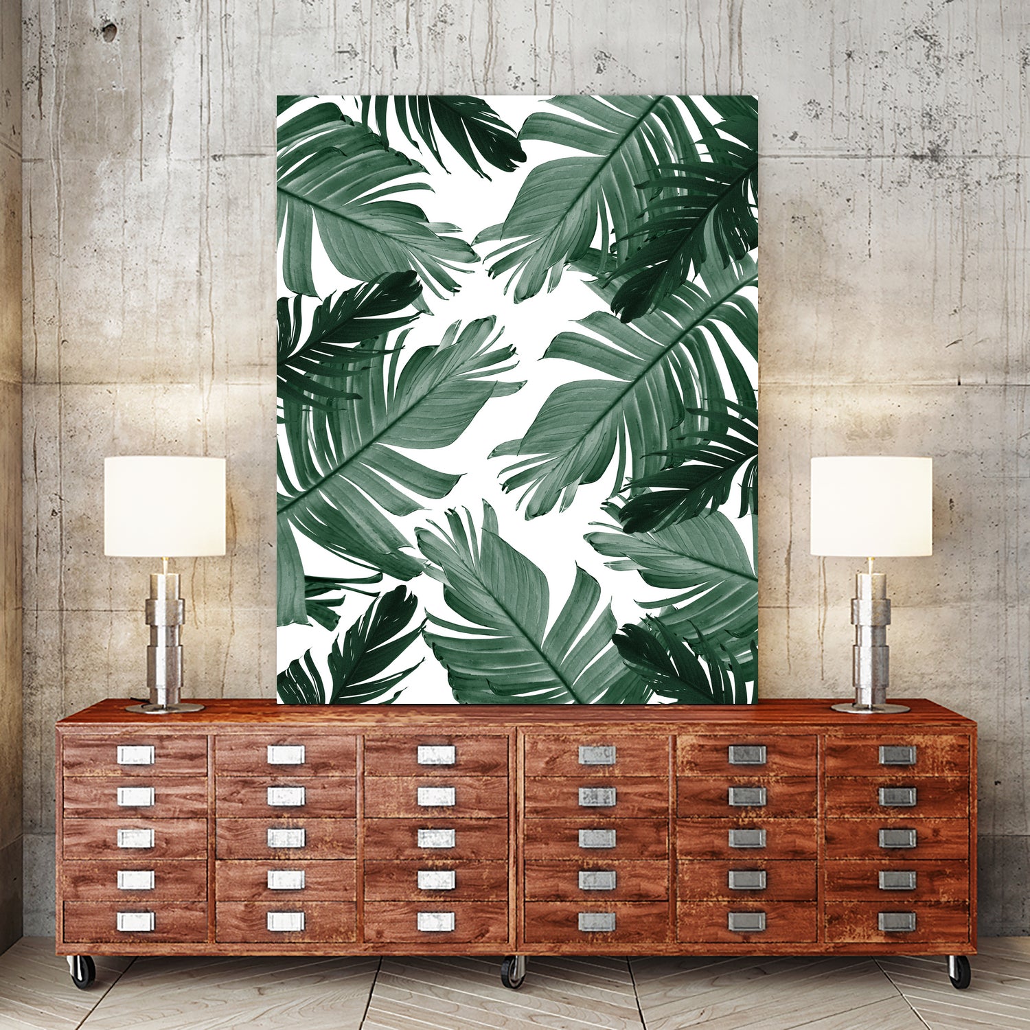 Tropical Banana Leaves Pattern #3 #tropical #decor #art by Anita & Bella Jantz on GIANT ART - green photo illustration