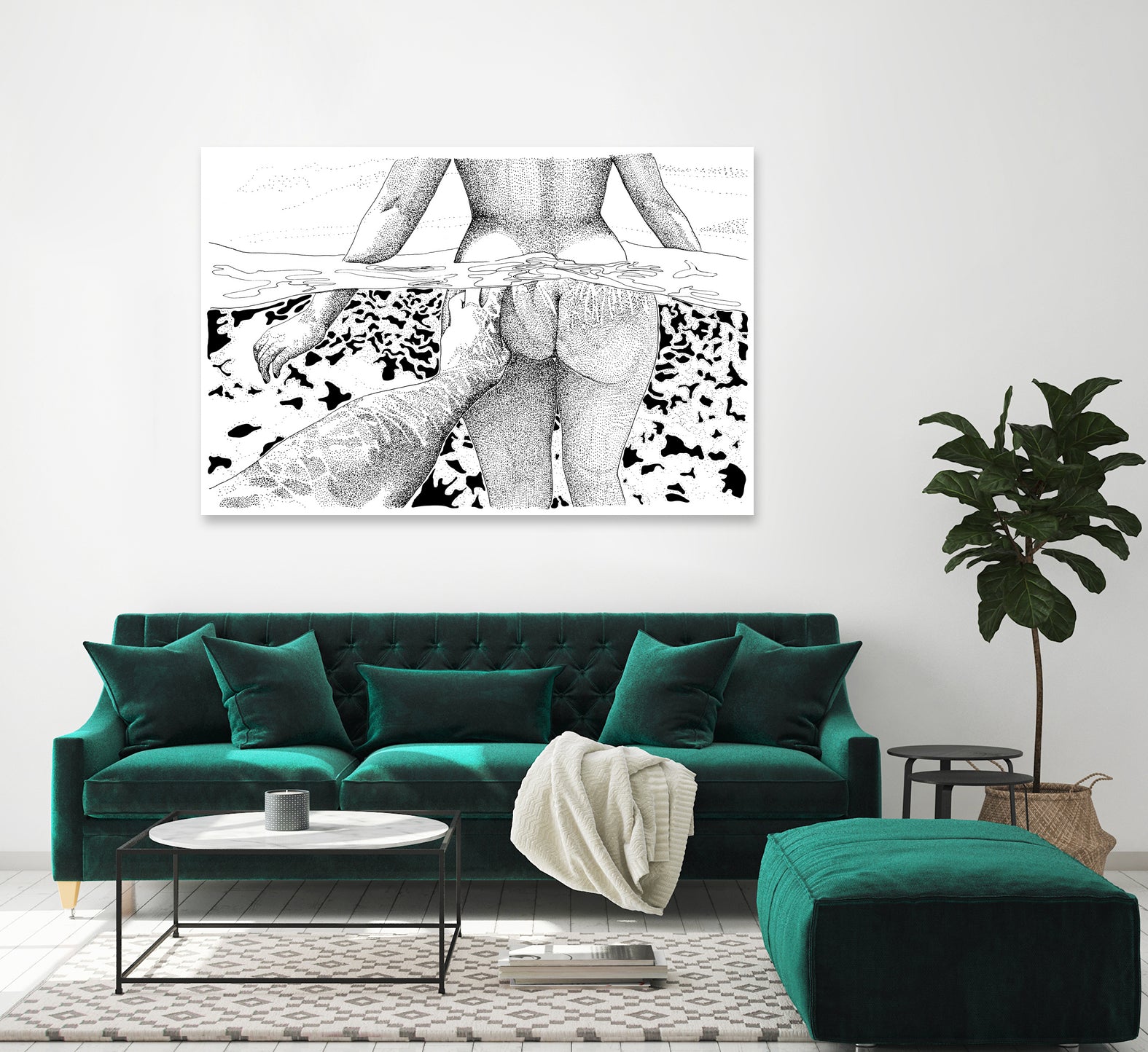 The Swim by Julie Schalit on GIANT ART - black character design