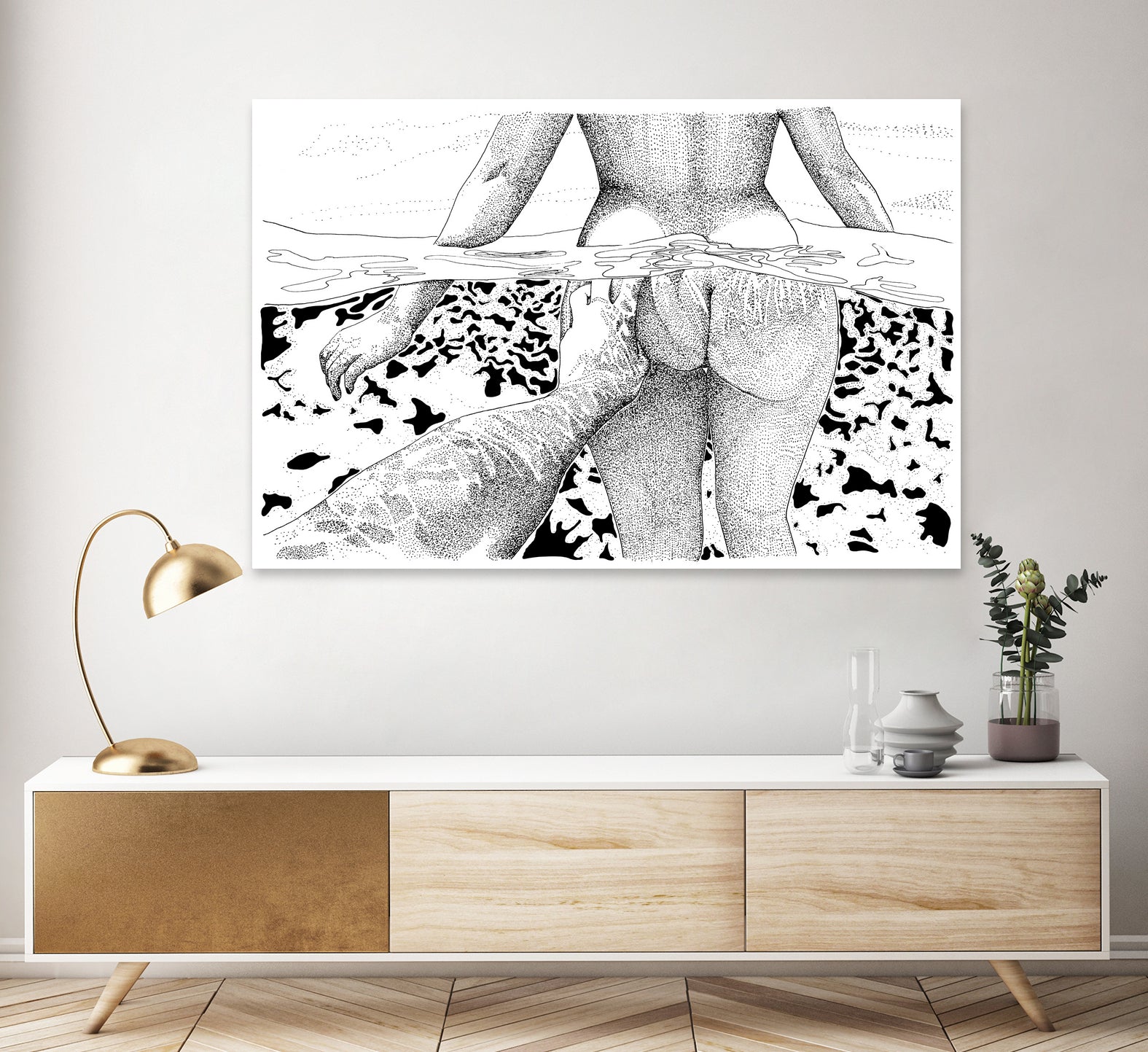 The Swim by Julie Schalit on GIANT ART - black character design