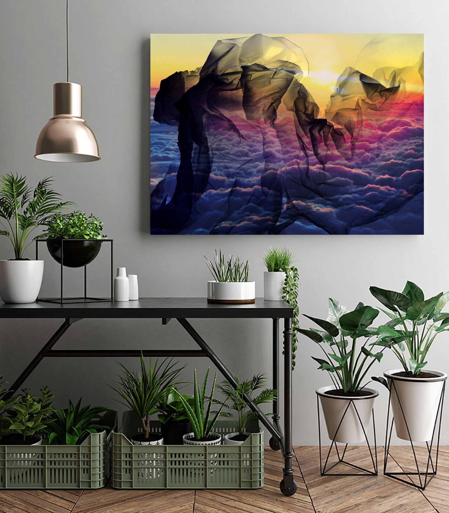 Cloud Faces by Abdennacer Jamal on GIANT ART - fuchsia photo manipulation