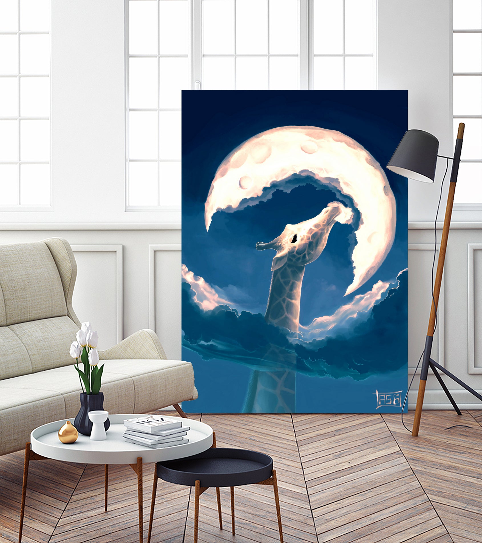 La fable de la Girafe by Cyril Rolando on GIANT ART - digital painting