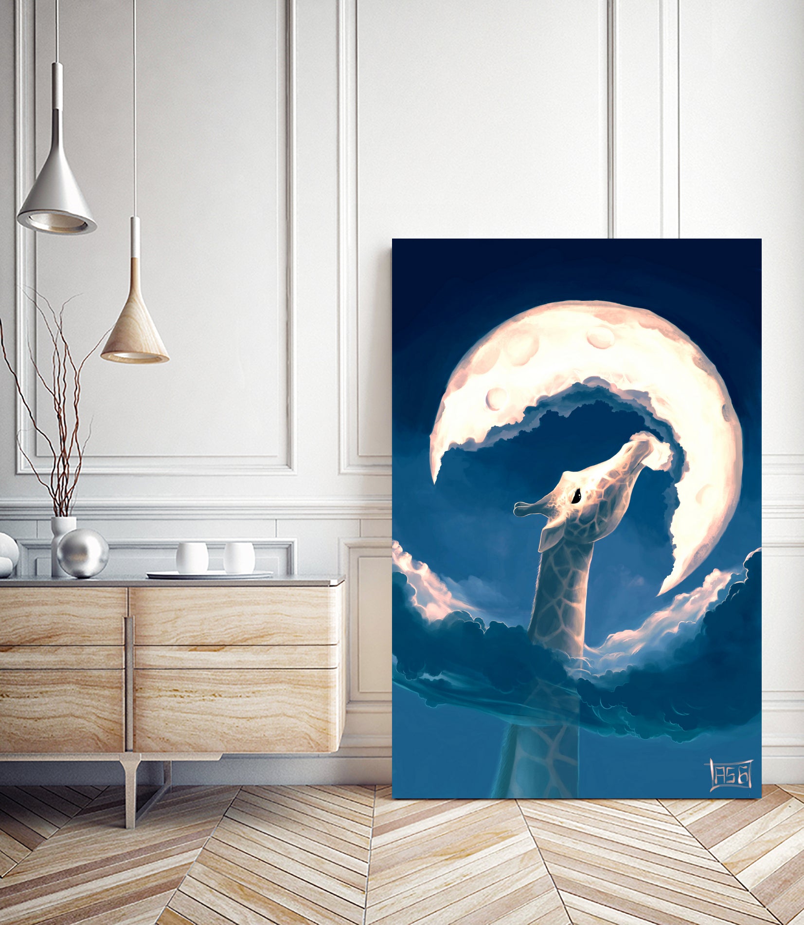 La fable de la Girafe by Cyril Rolando on GIANT ART - digital painting