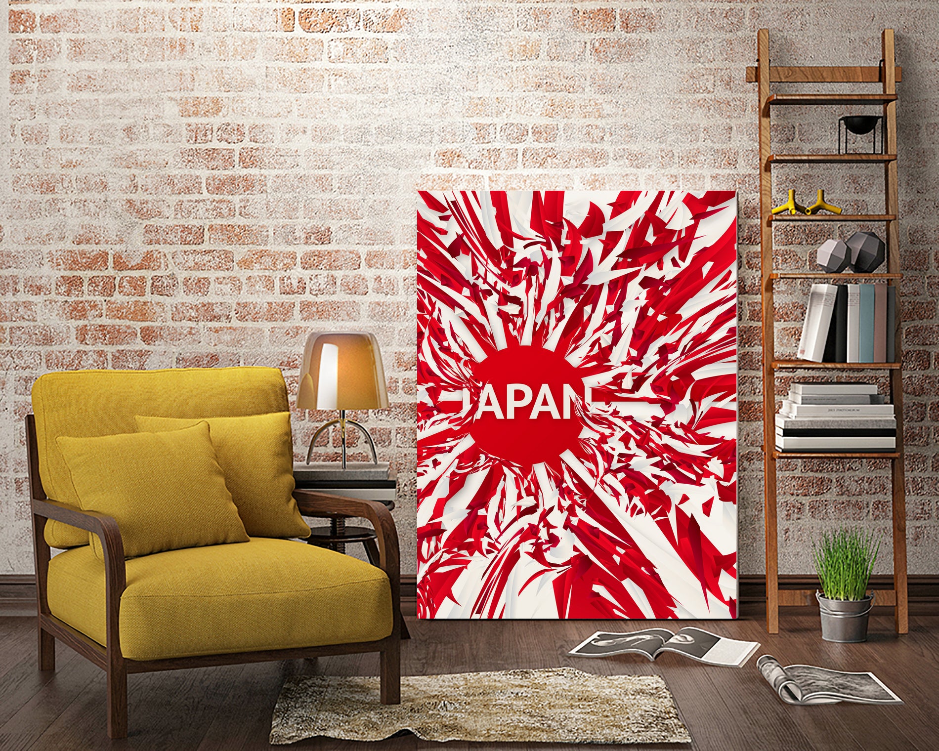 Japan by Danny Jardim on GIANT ART - red digital painting
