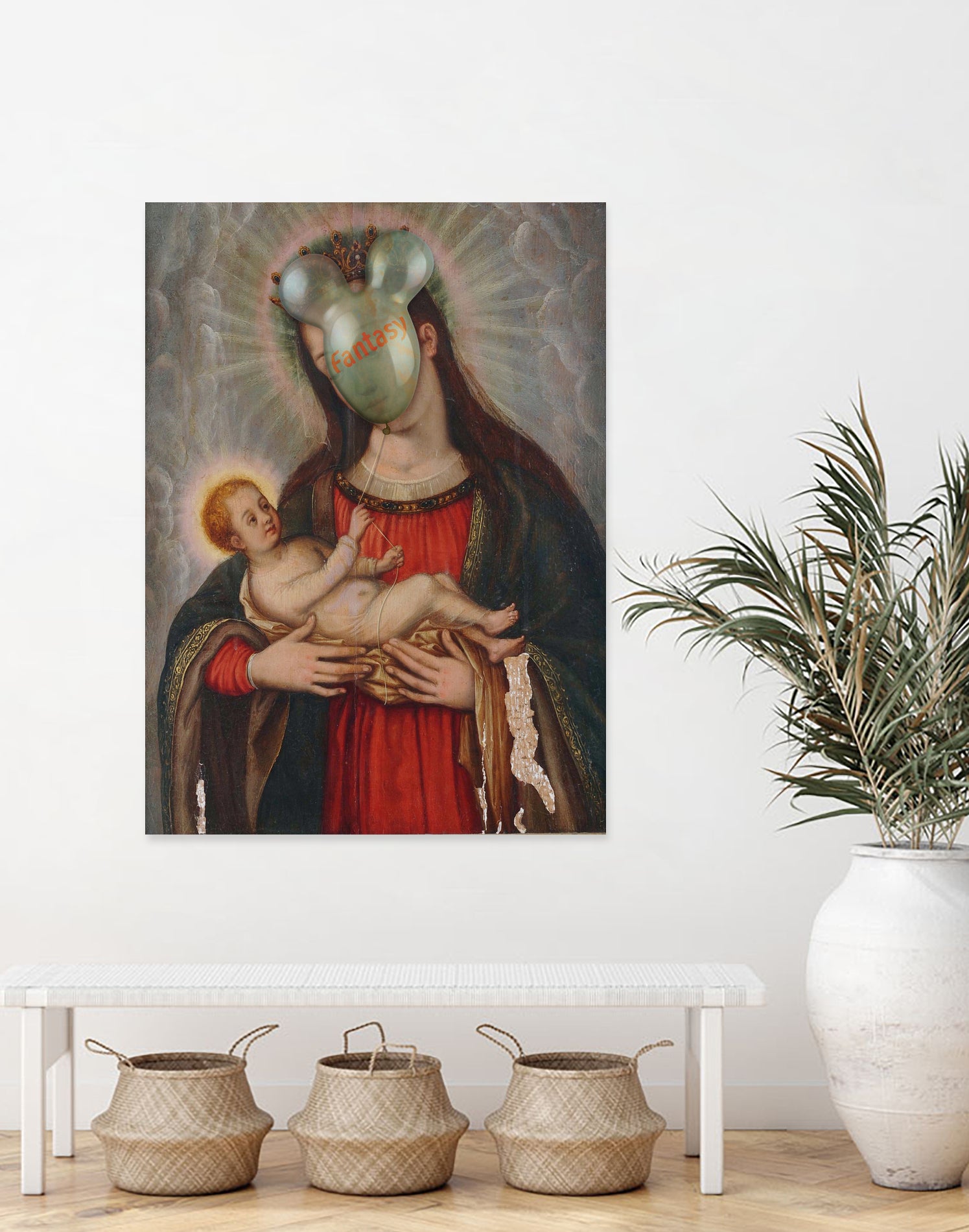 Madonna Face by José Luis Guerrero on GIANT ART - orange photo manipulation