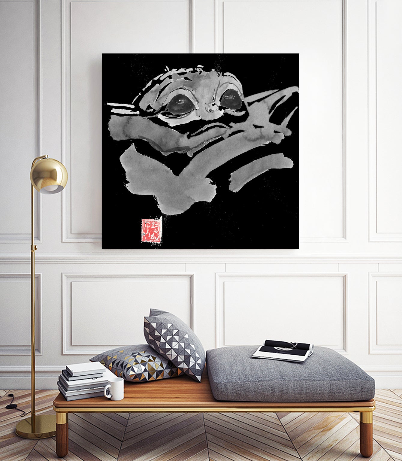 baby yoda by philippe imbert on GIANT ART - black character design